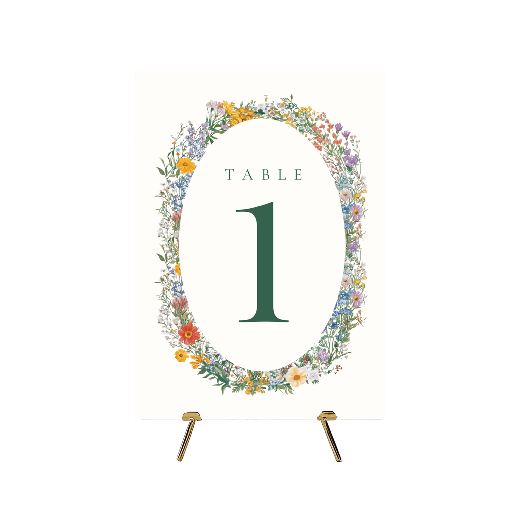 Pastel Floral Arch Table Numbers