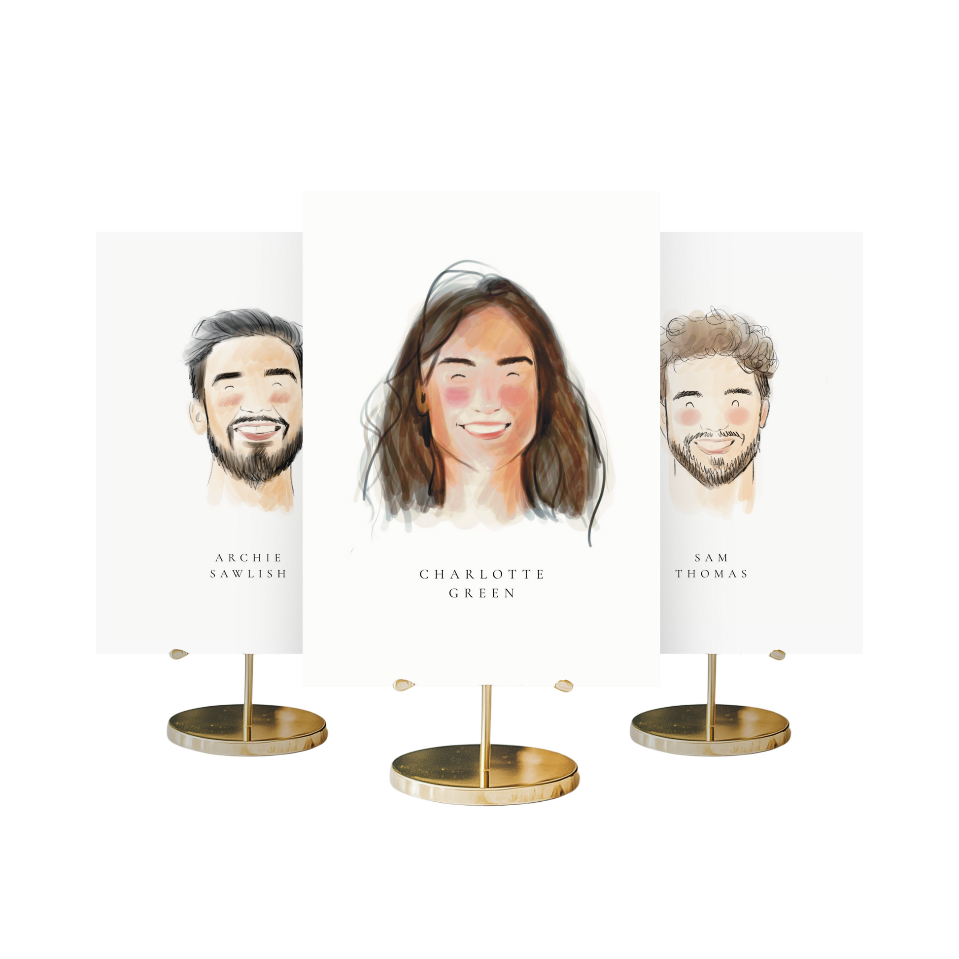 Illustrated Portrait Place Cards