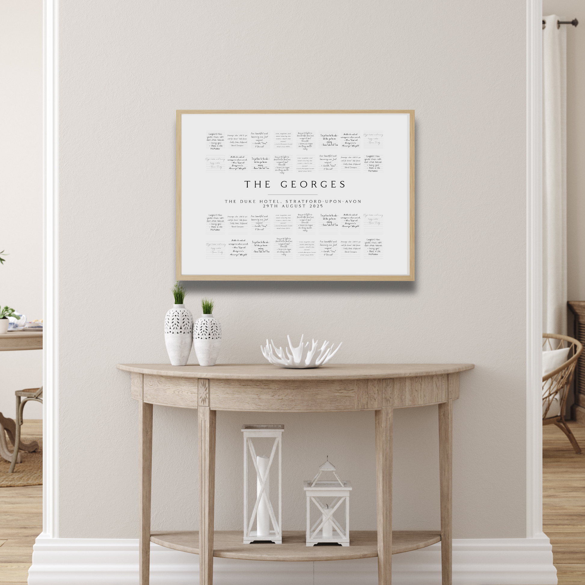 Wedding Guest Book Alternative – Signable Art Print (White)