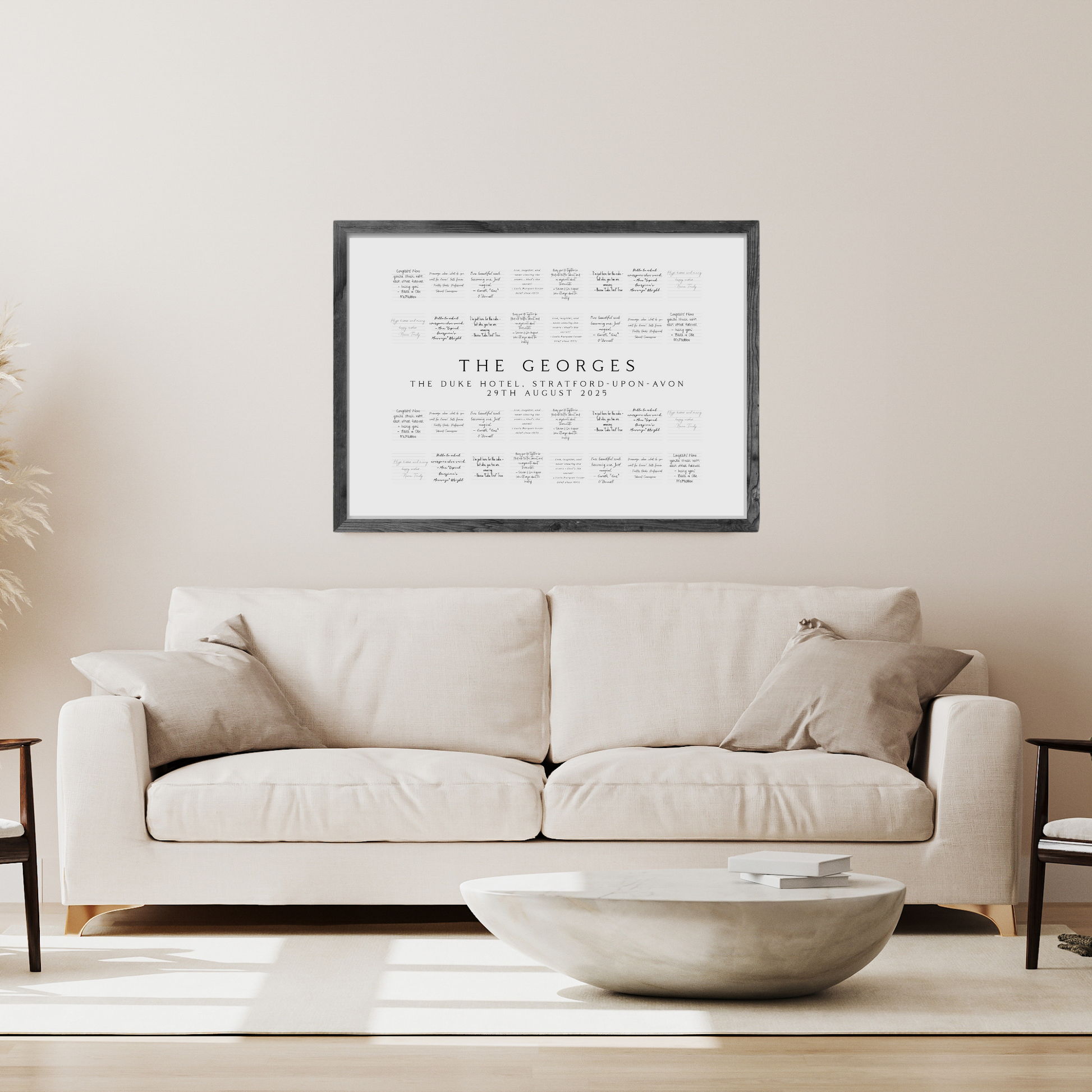 Wedding Guest Book Alternative – Signable Art Print (White)