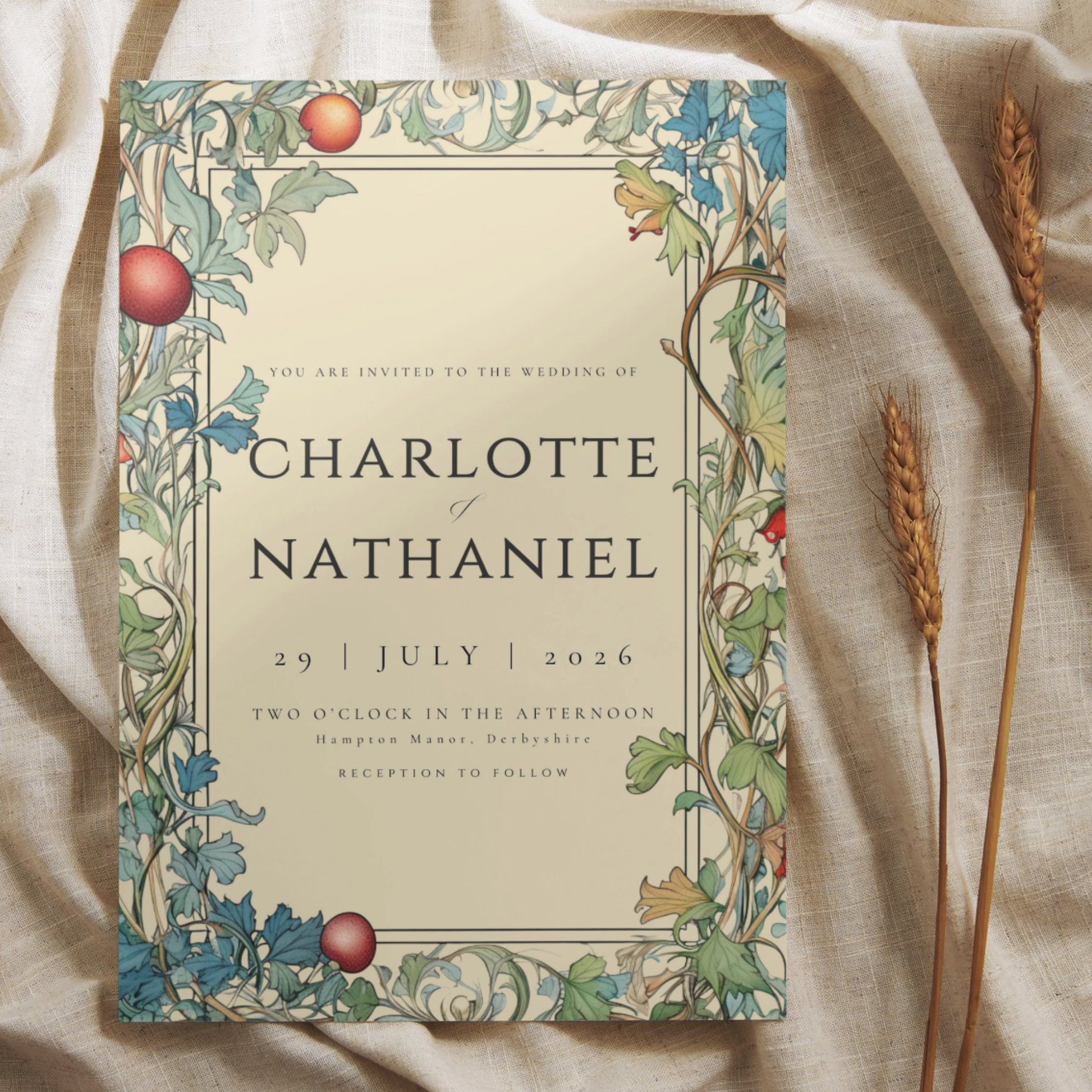 Vintage Arts and Crafts Invite & RSVP