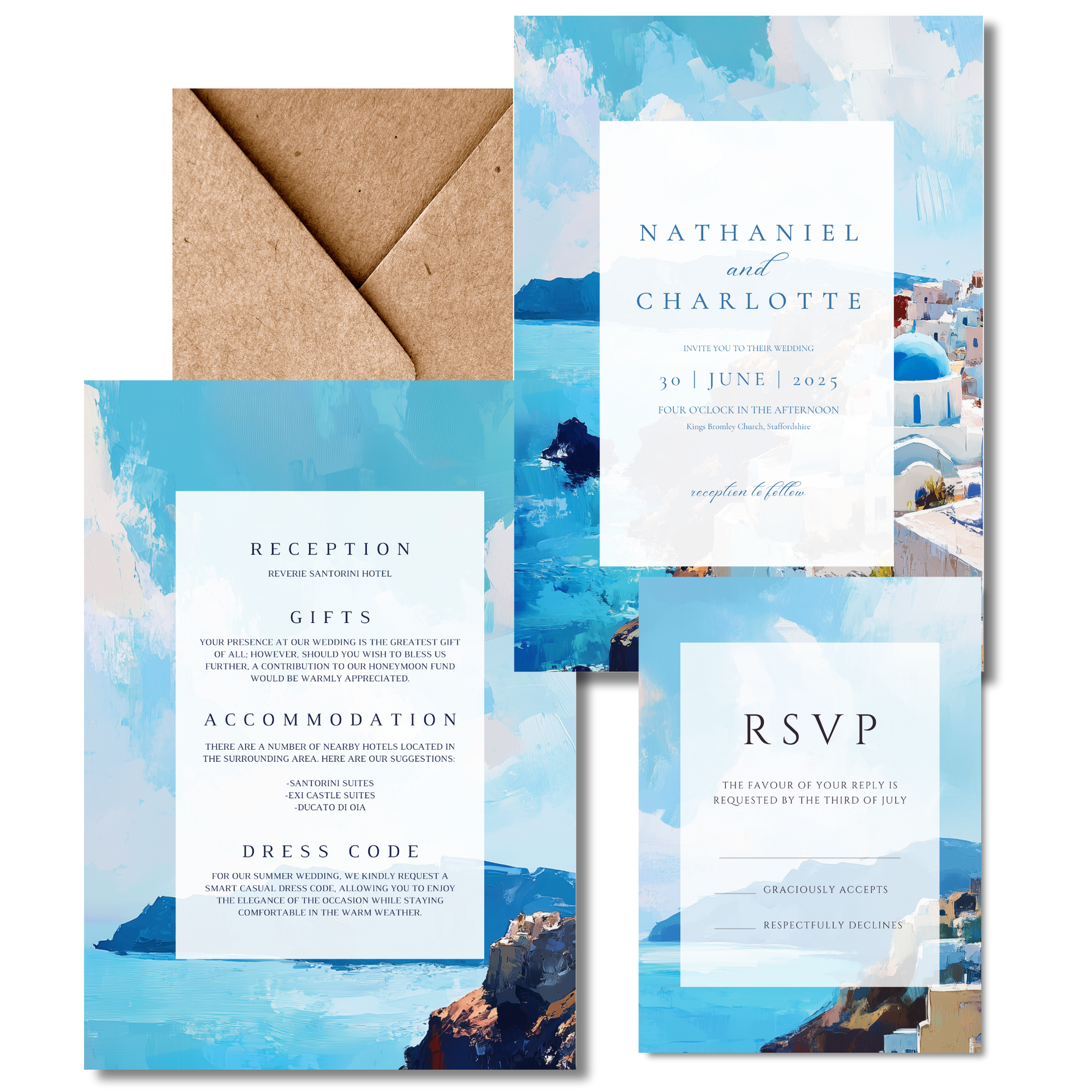 Santorini Painting Invite & RSVP