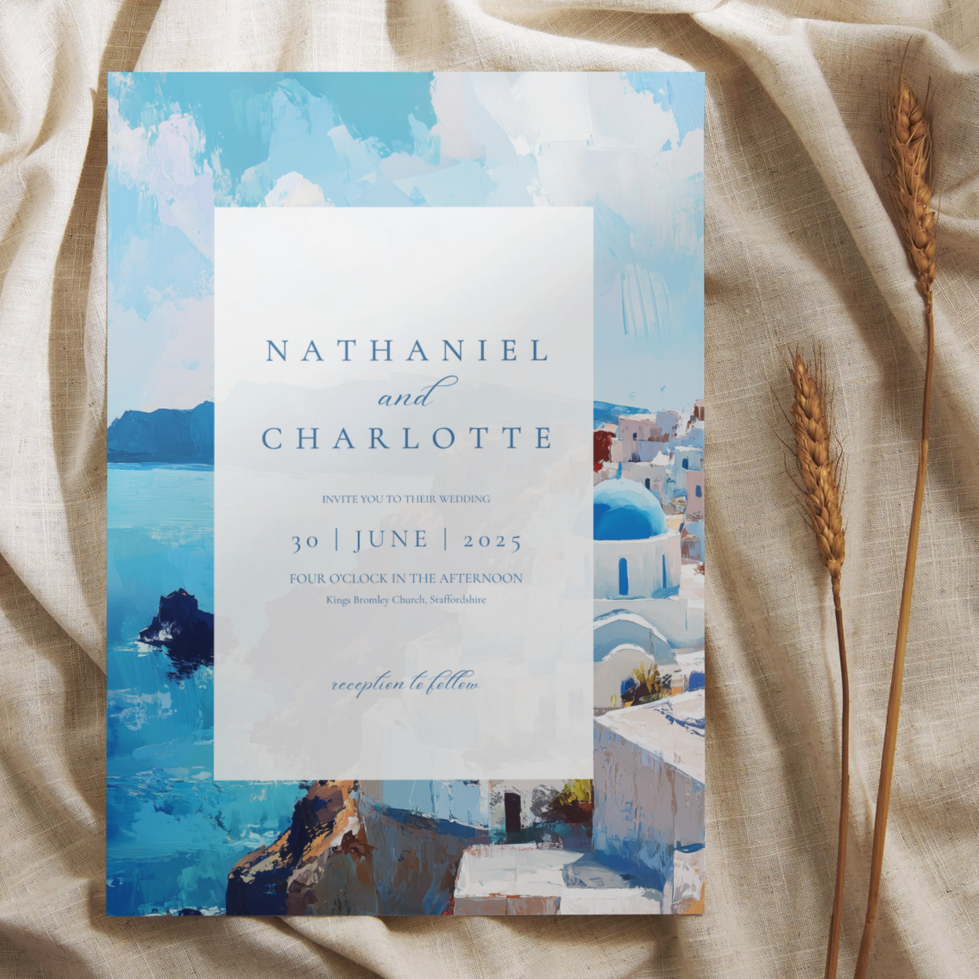 Santorini Painting Invite & RSVP