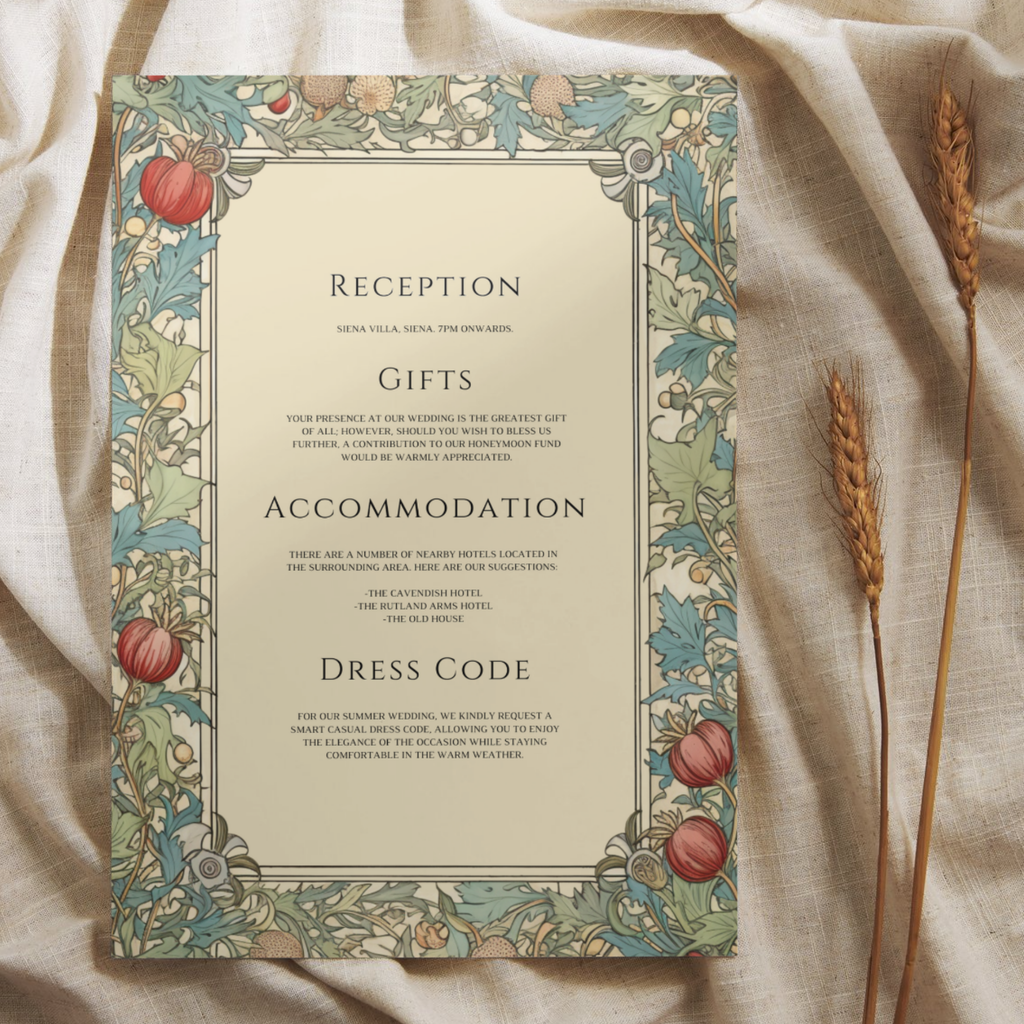 Vintage Arts and Crafts Invite & RSVP
