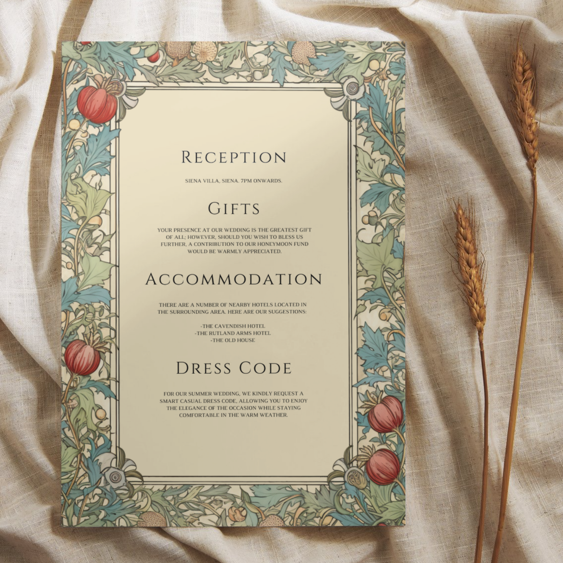 Vintage Arts and Crafts Invite & RSVP