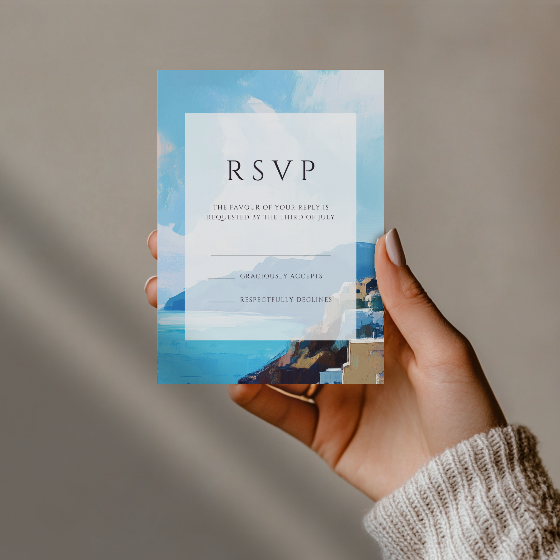 Santorini Painting Invite & RSVP