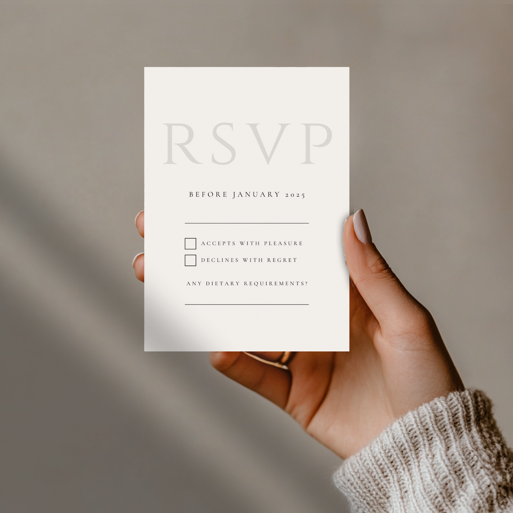 Minimalist Cream Invite & RSVP