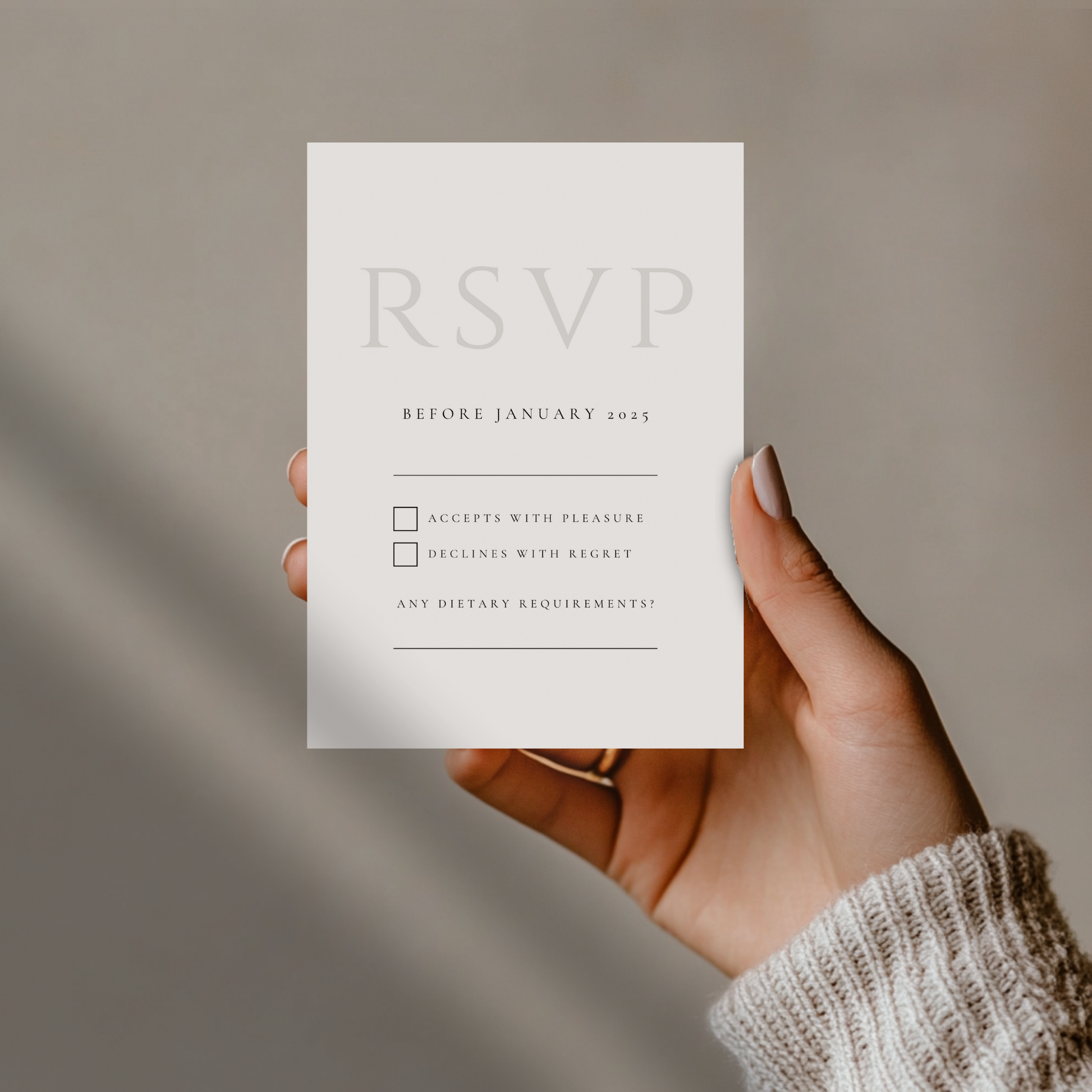 Minimalist Charcoal Invite & RSVP