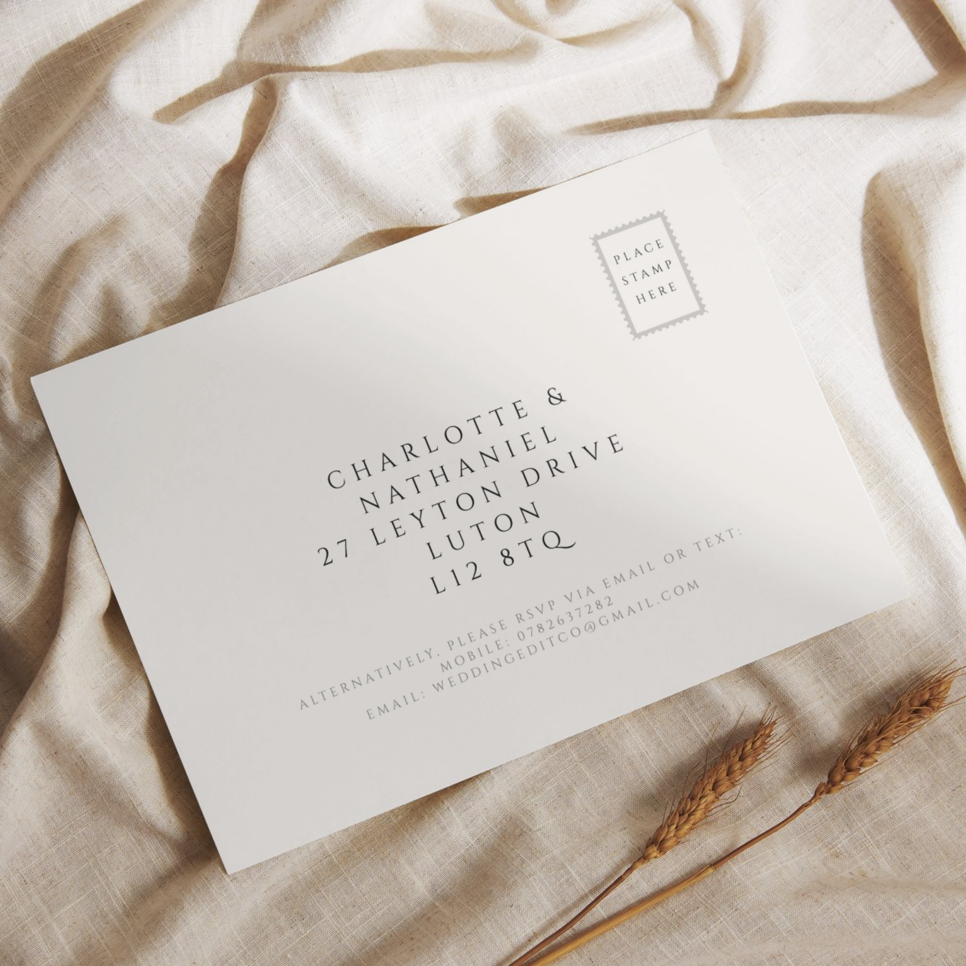 Minimalist Cream Invite & RSVP
