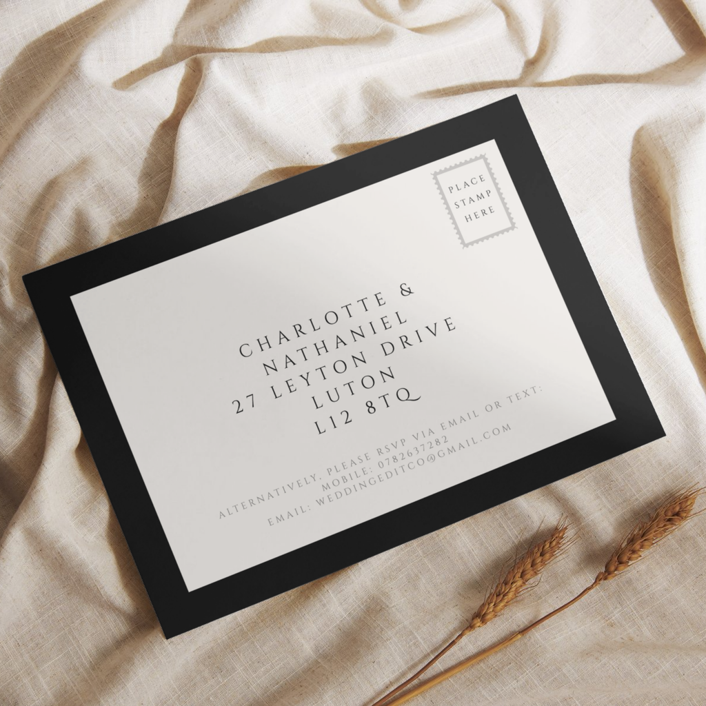 Minimalist Charcoal Invite & RSVP