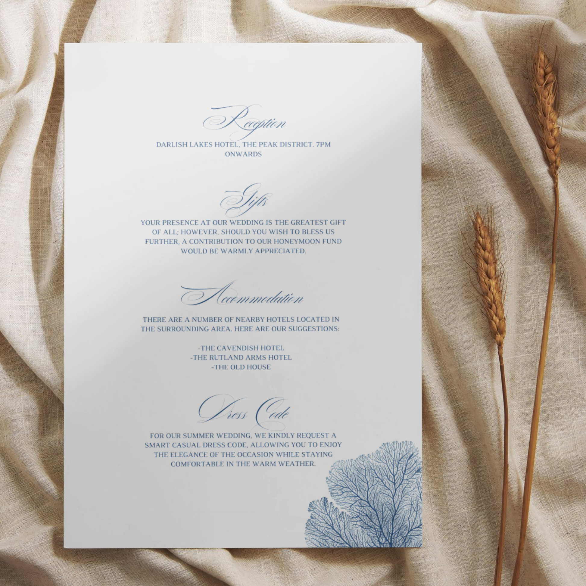 Busy Coral Invite & RSVP