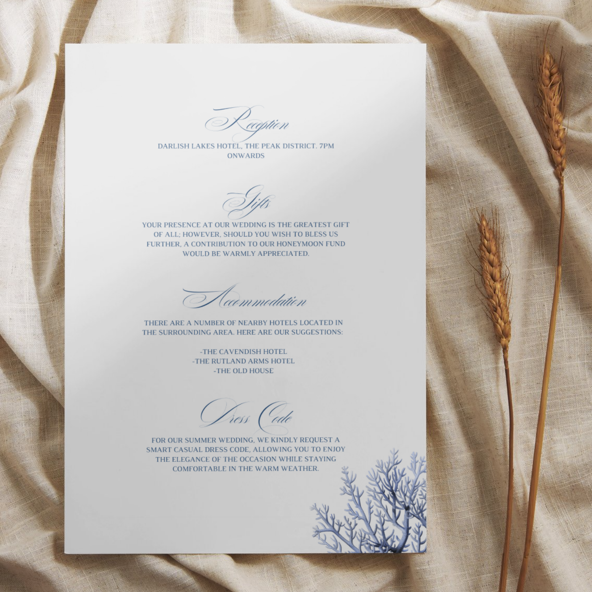 Simple Coral Invite & RSVP