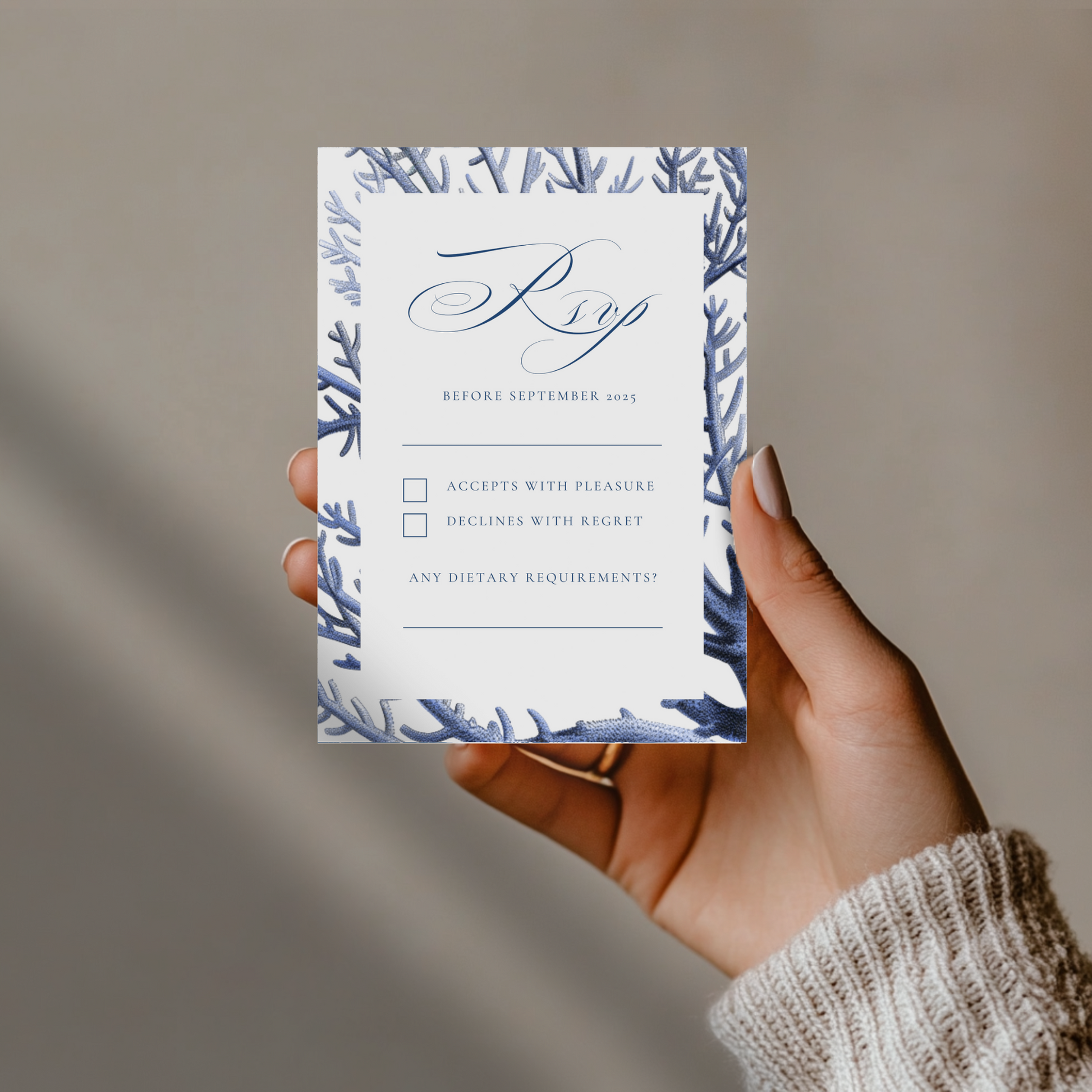 Simple Coral Invite & RSVP