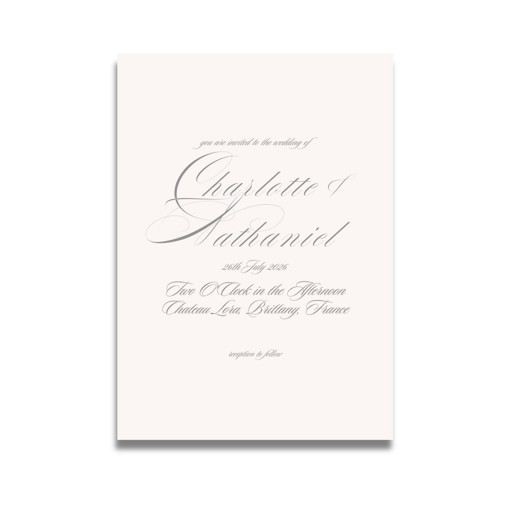 Monochrome Script Invite & RSVP