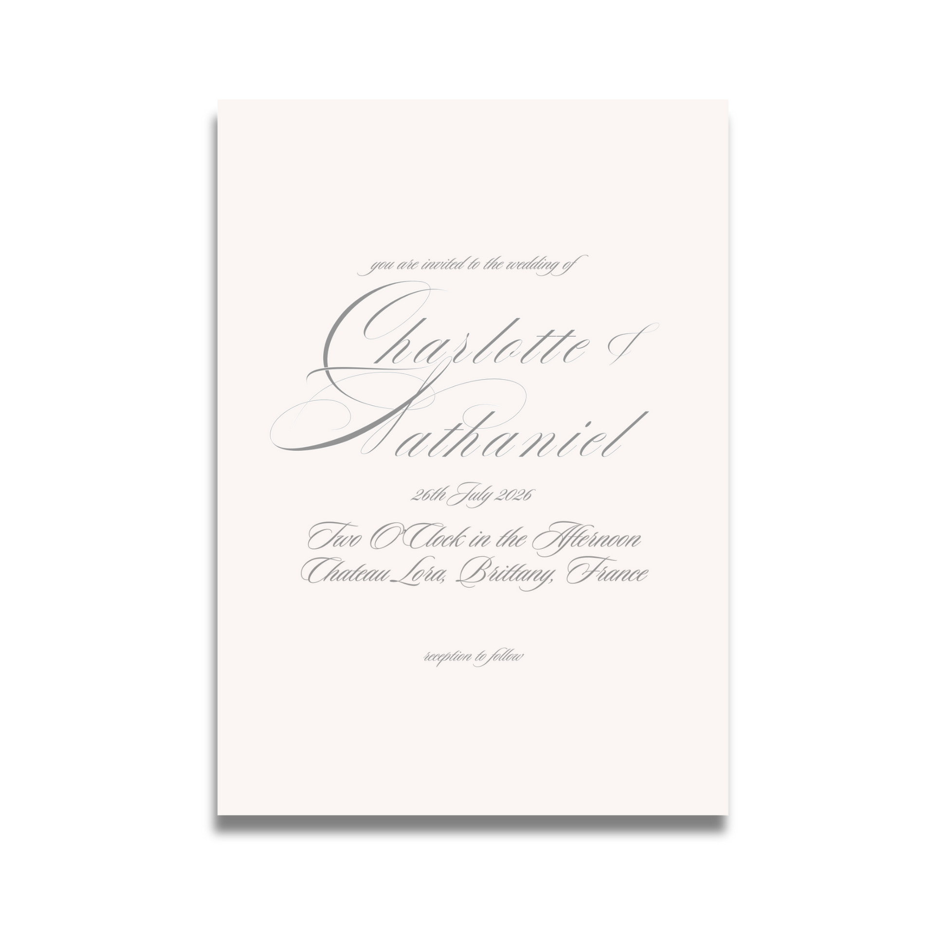 Monochrome Script Invite & RSVP