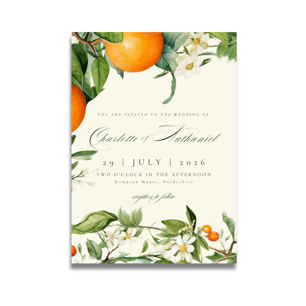 Orange Blossom Invite & RSVP