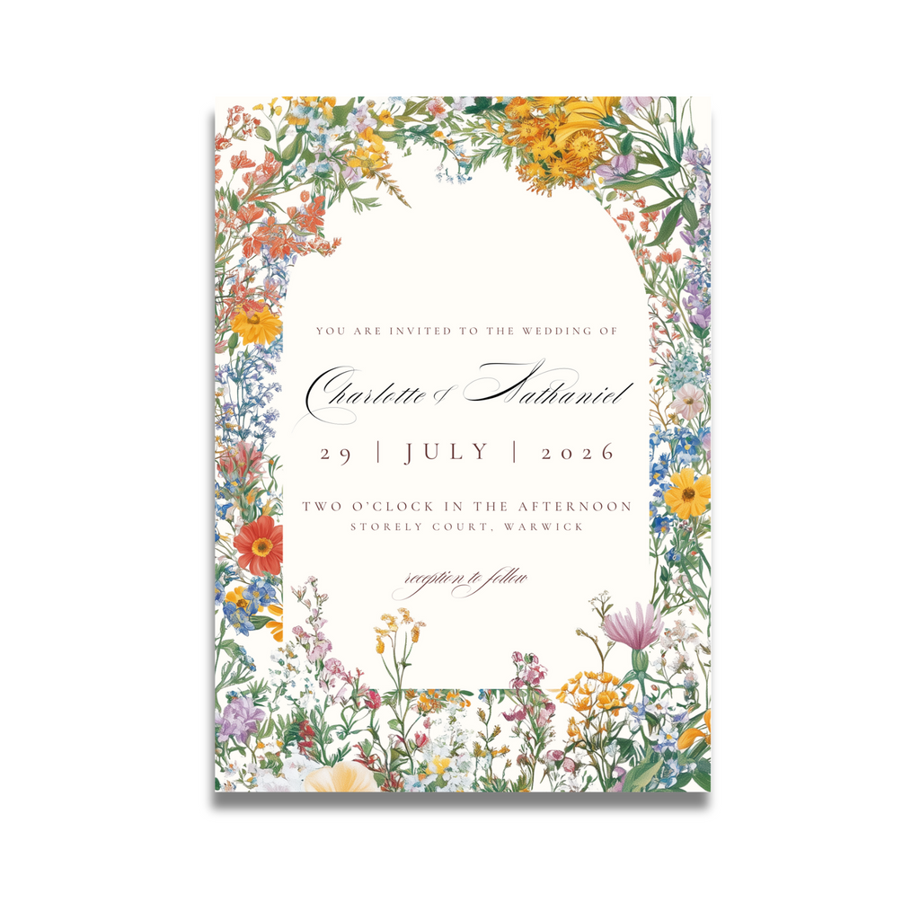 Pastel Floral Arch Invite & RSVP