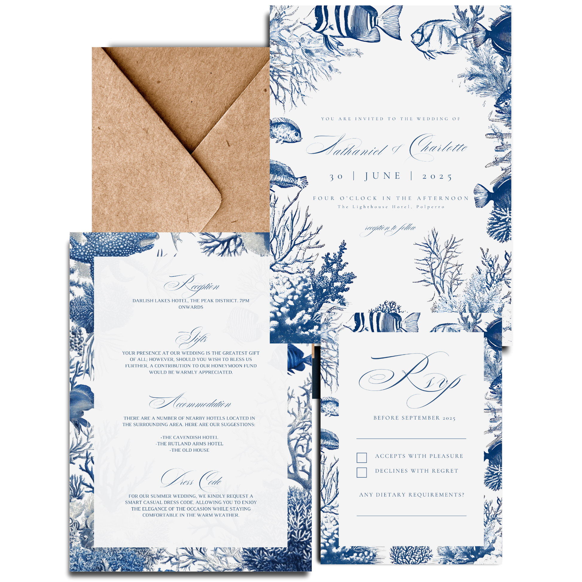 Busy Underwater Scene Invite & RSVP