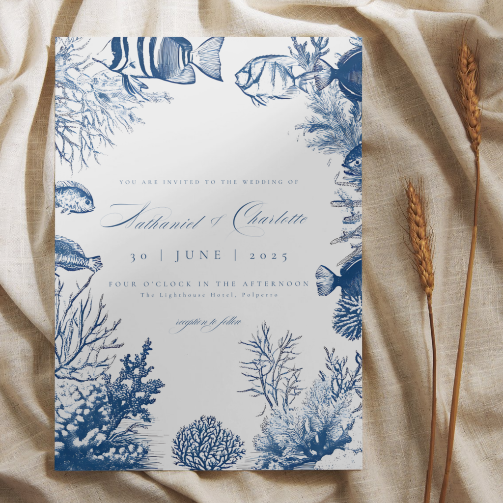Busy Underwater Scene Invite & RSVP