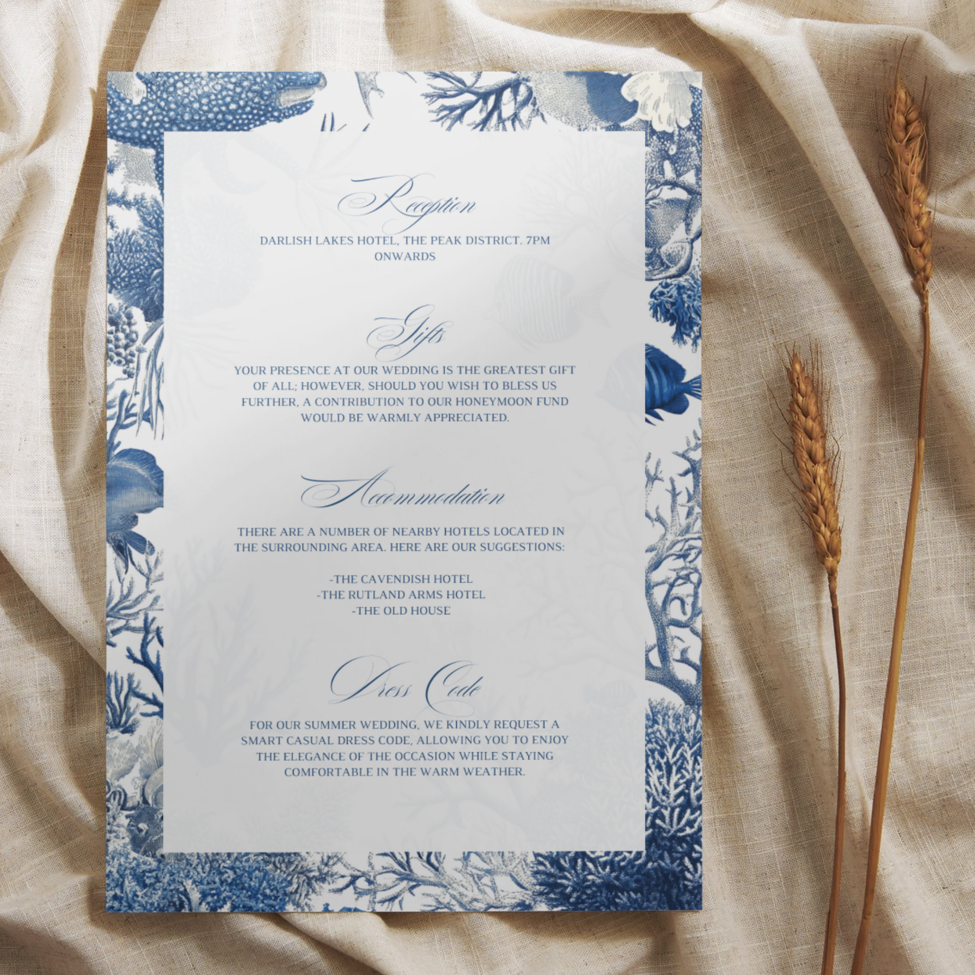 Busy Underwater Scene Invite & RSVP