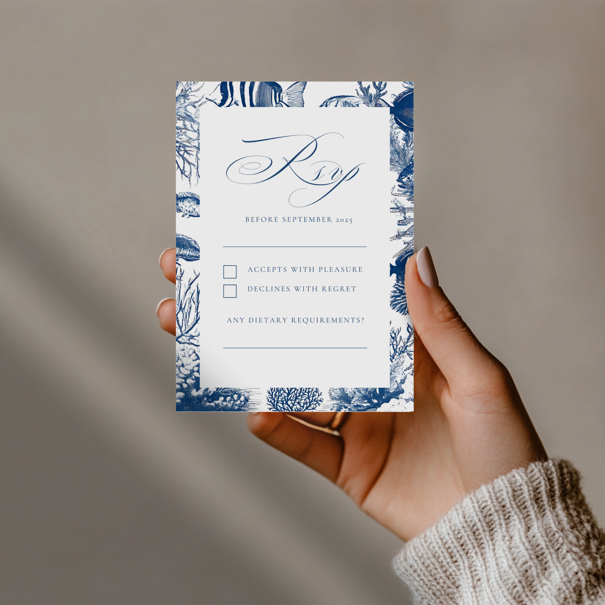 Busy Underwater Scene Invite & RSVP