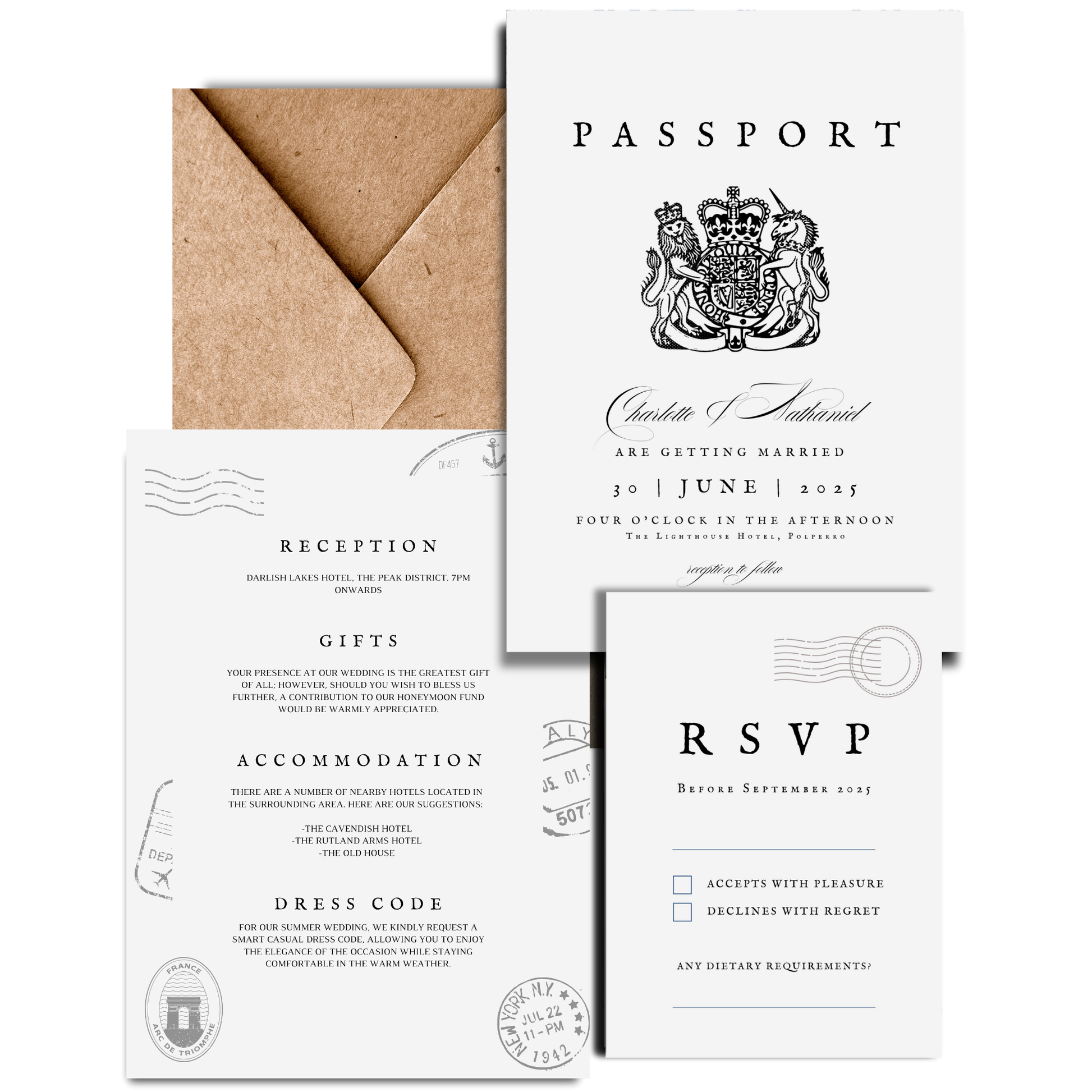 Passport Style Invite & RSVP