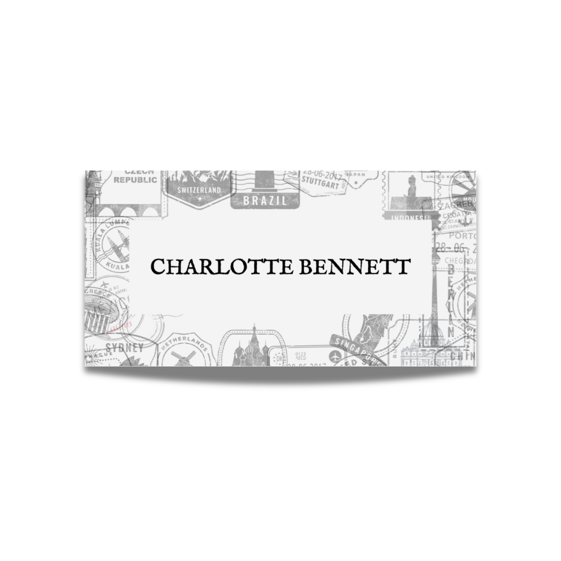 Passport Style Name Place Cards