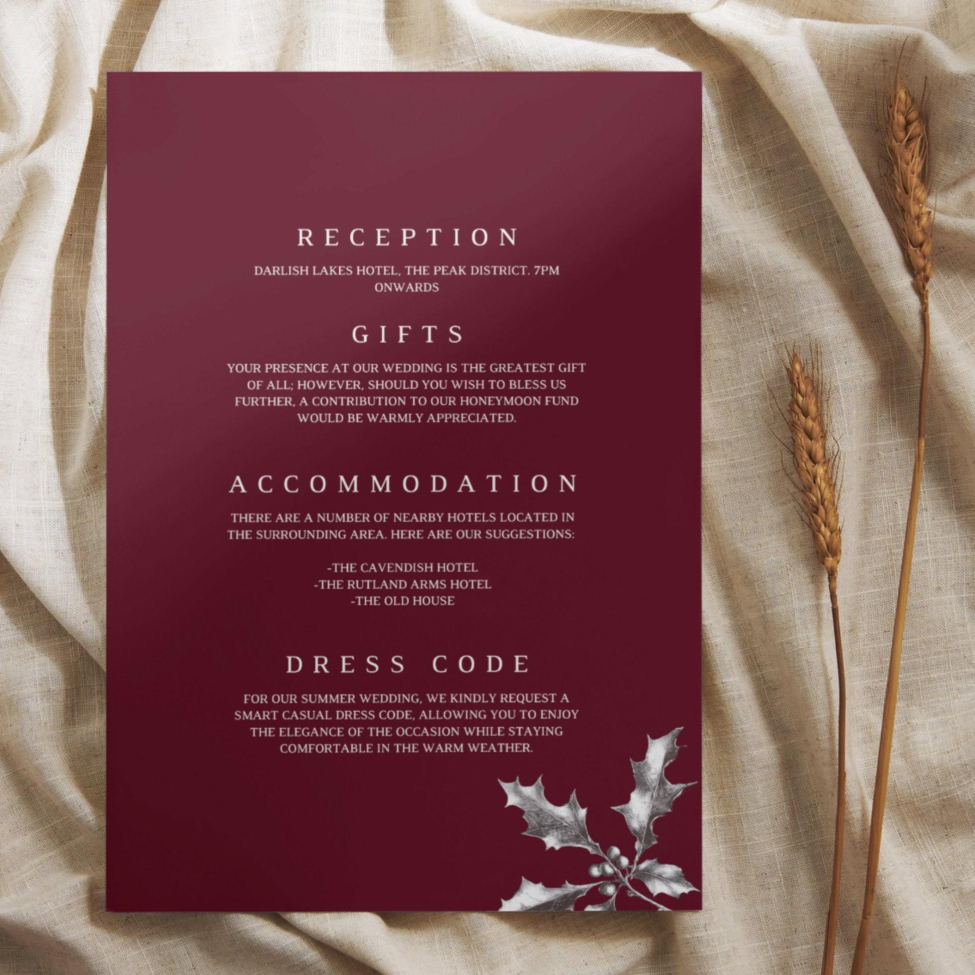 Red Holly Invite & RSVP
