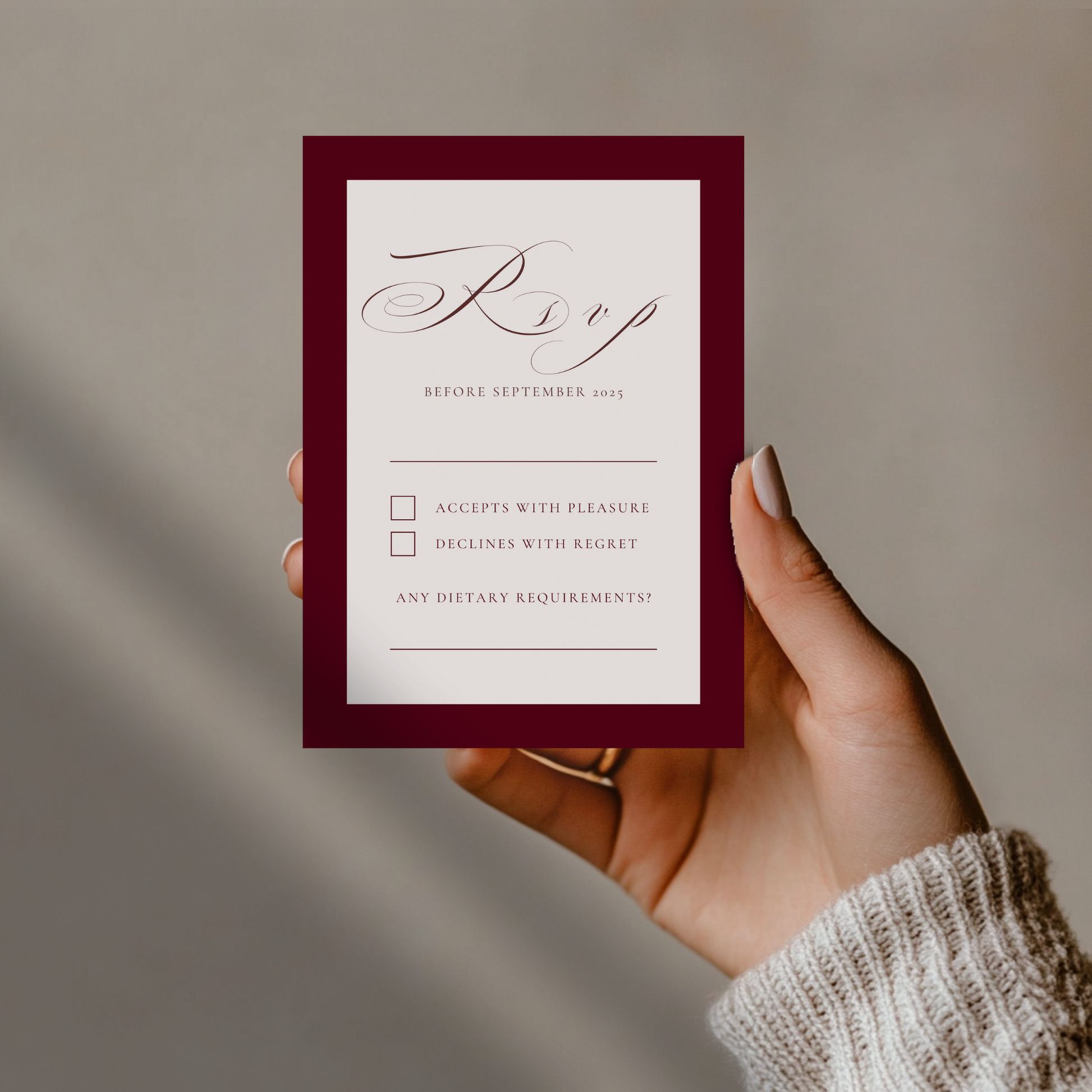 Red Holly Invite & RSVP