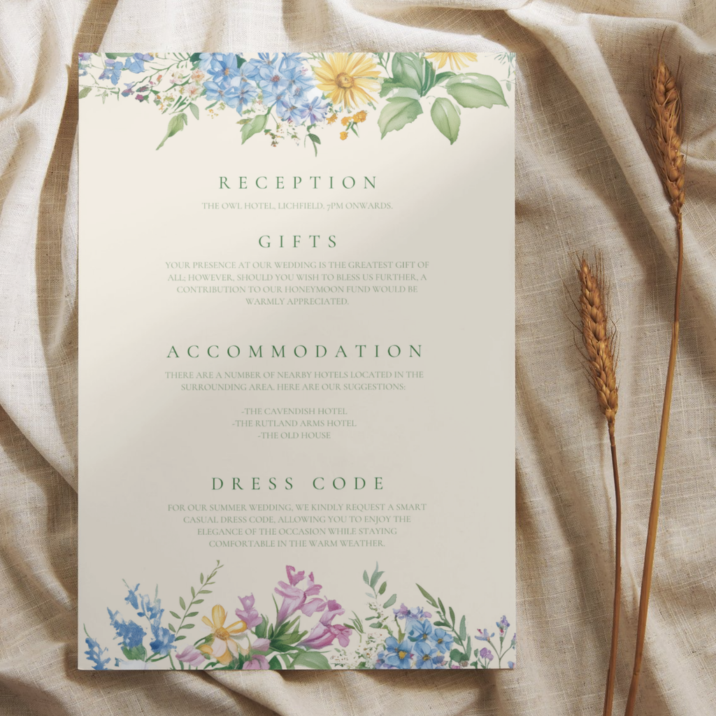 Pastel Florals Wreath Invite & RSVP