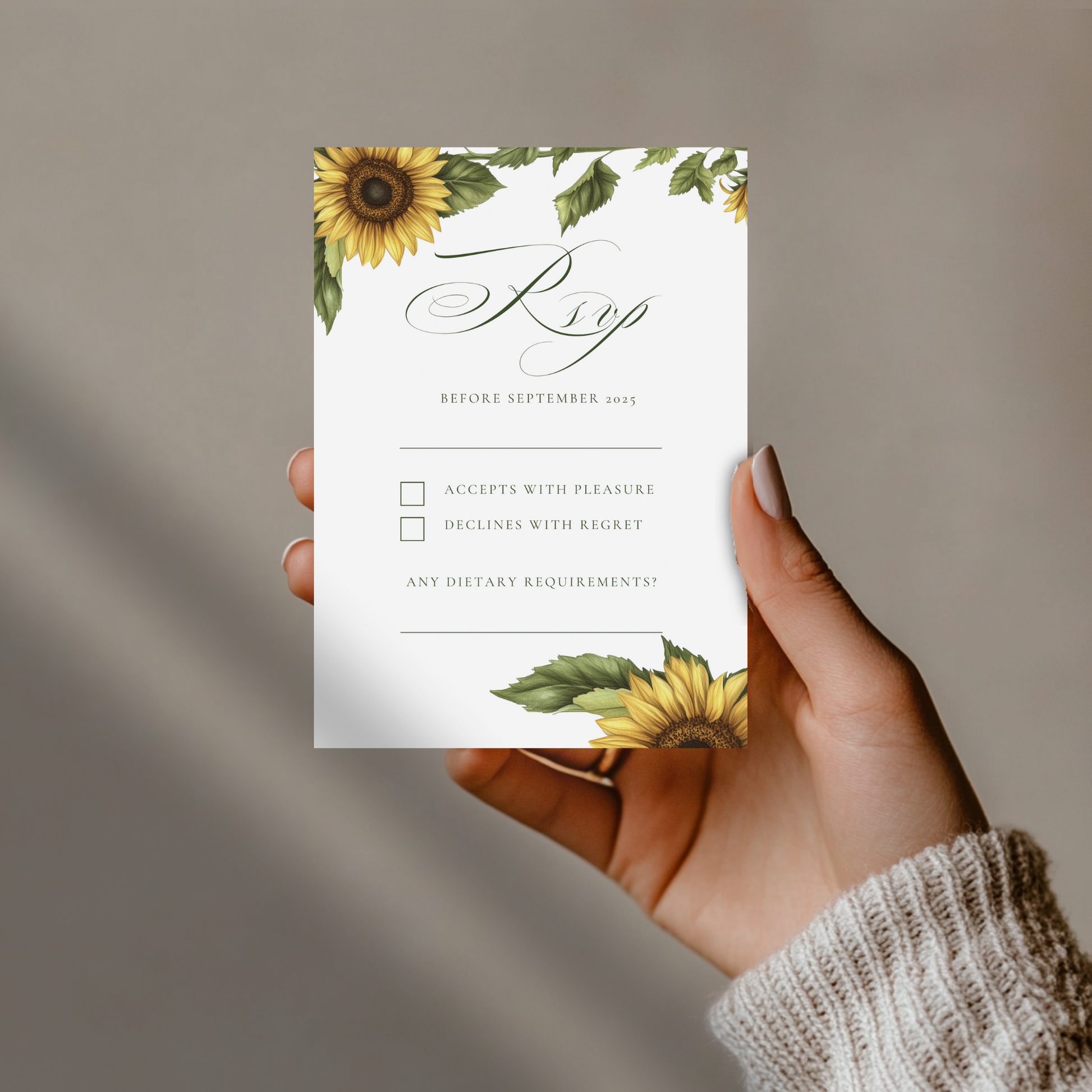 Sunflower Invite & RSVP