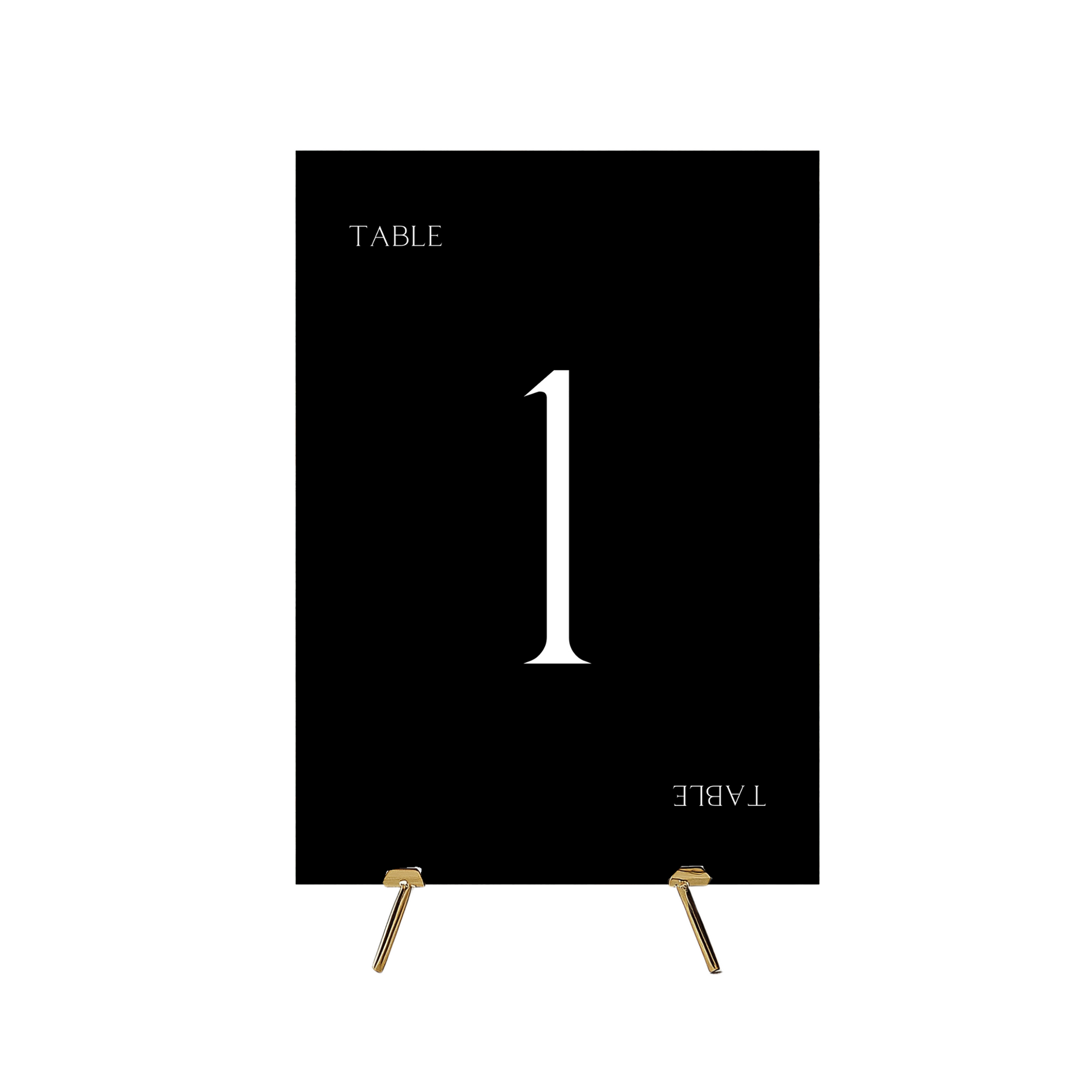 Monochrome Black Table Numbers (Black)