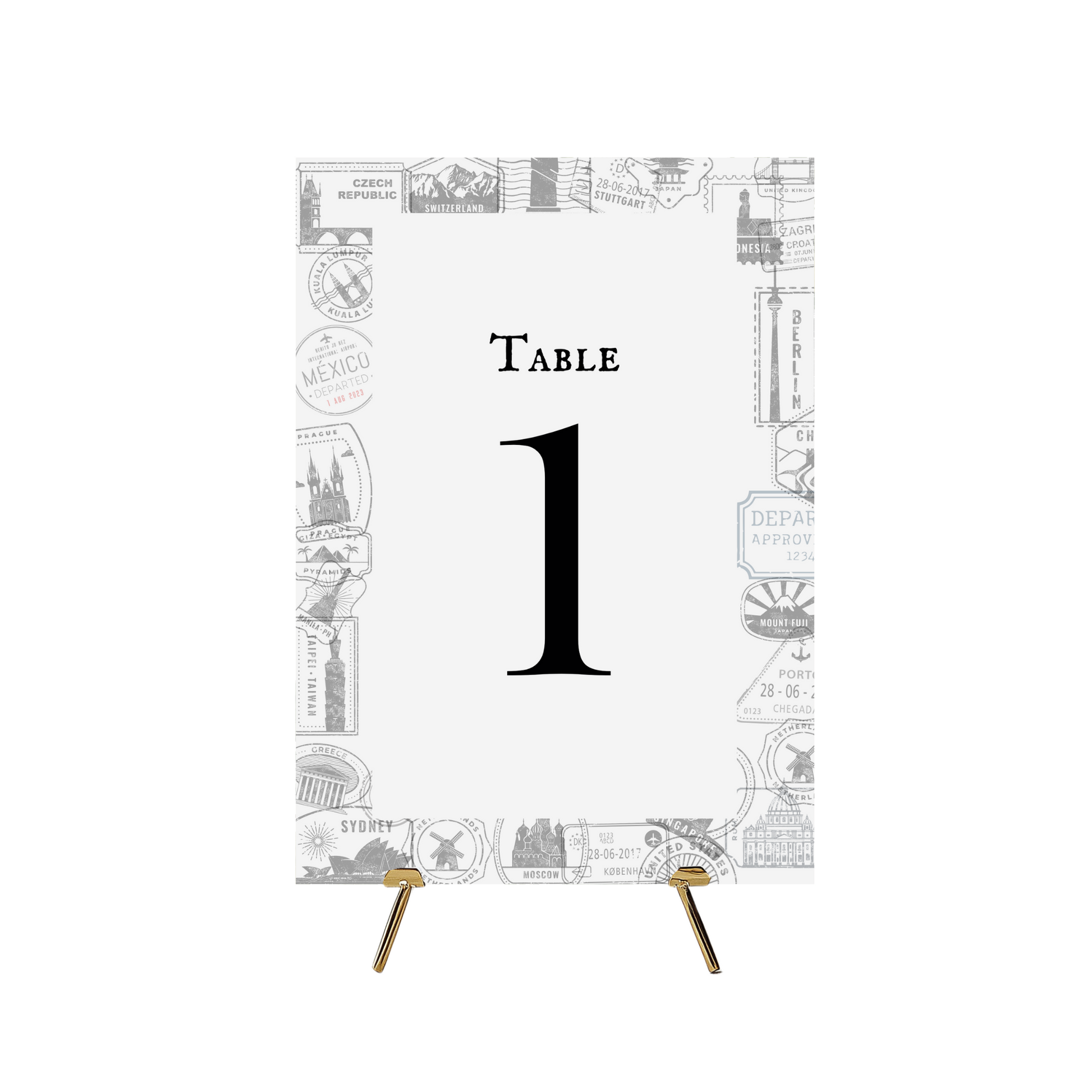 Passport Style Table Numbers
