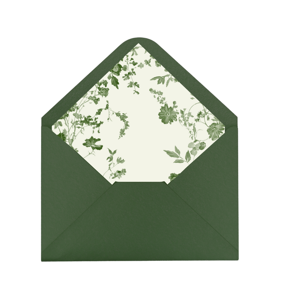 Green & Wildflower Envelope Liner