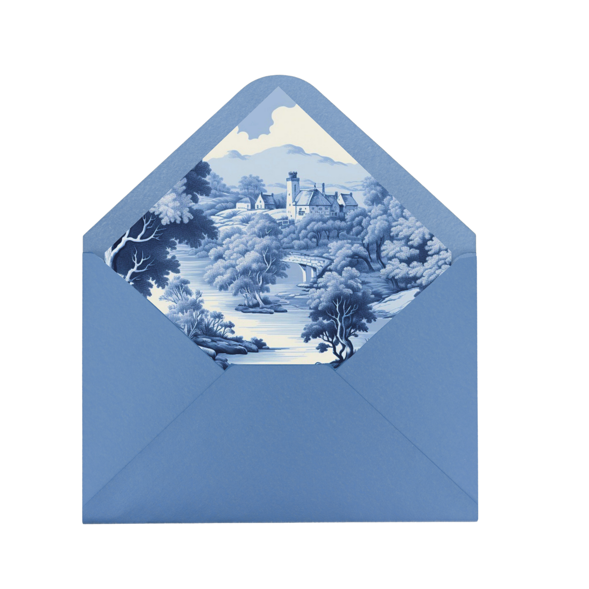 Blue Toile Envelope Liner