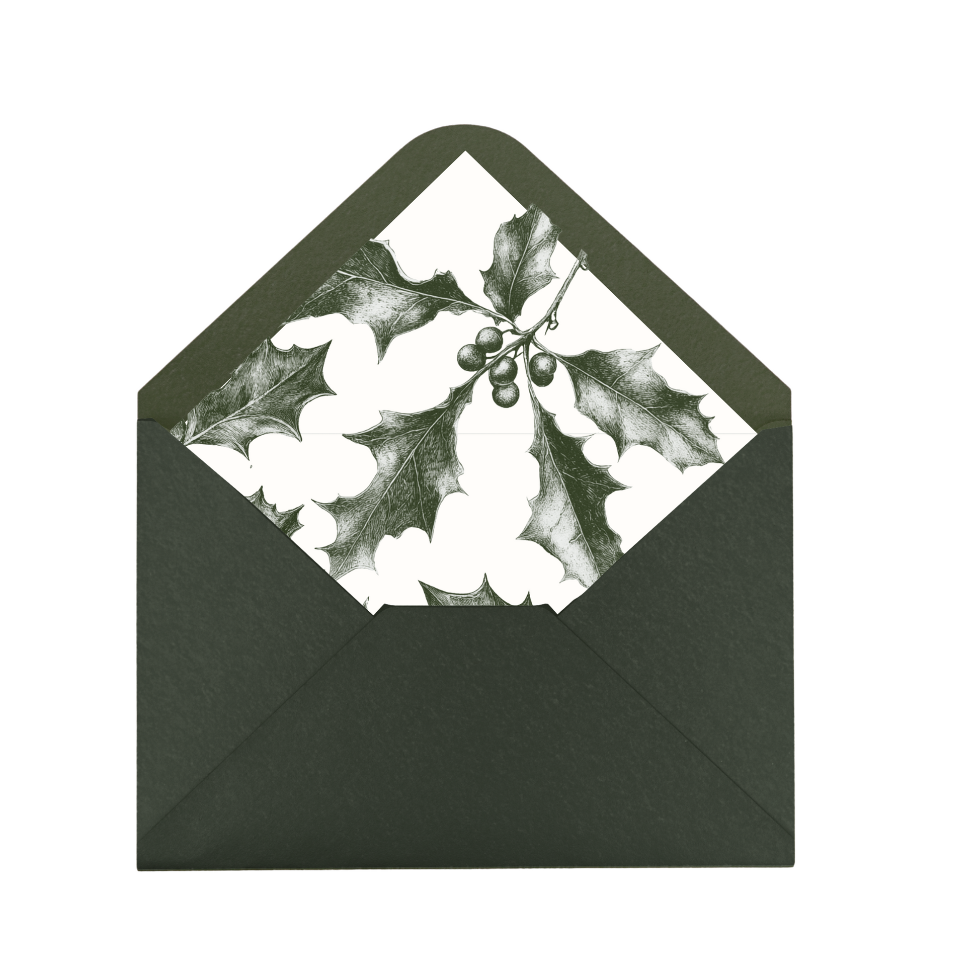 Green Holly Envelope Liner