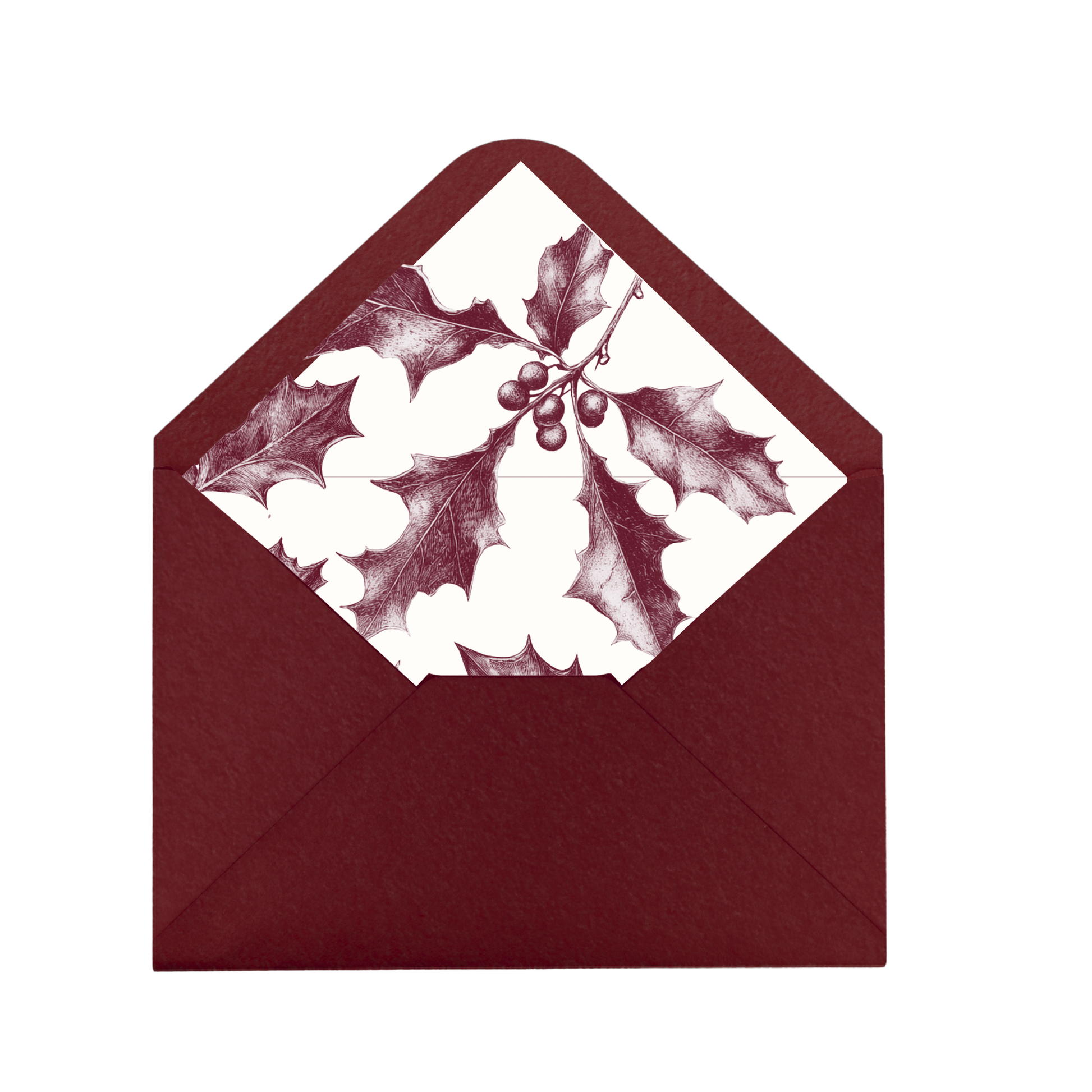 Red Holly Envelope Liner