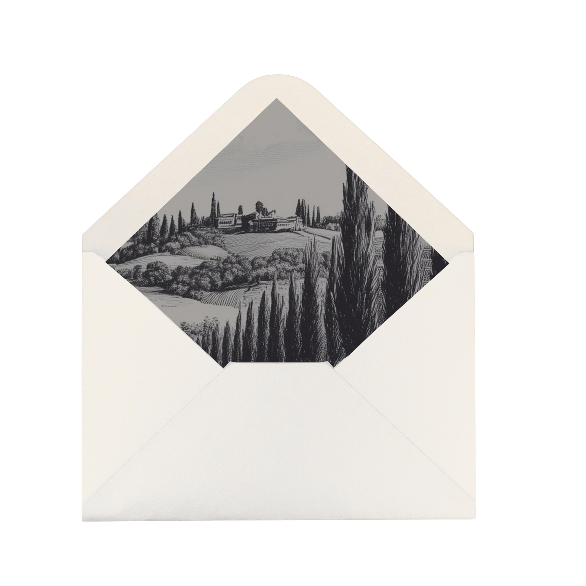 Vineyard Etching Envelope Liner