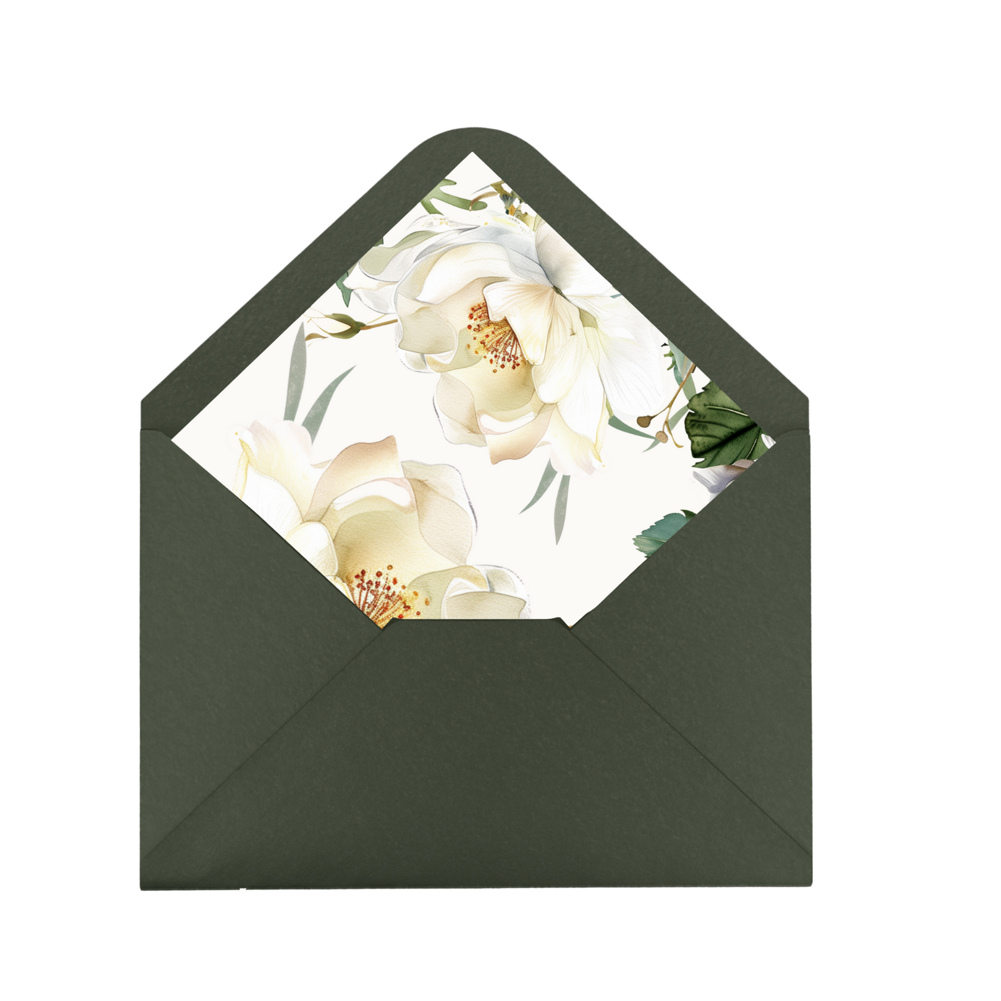 White Florals Envelope Liner
