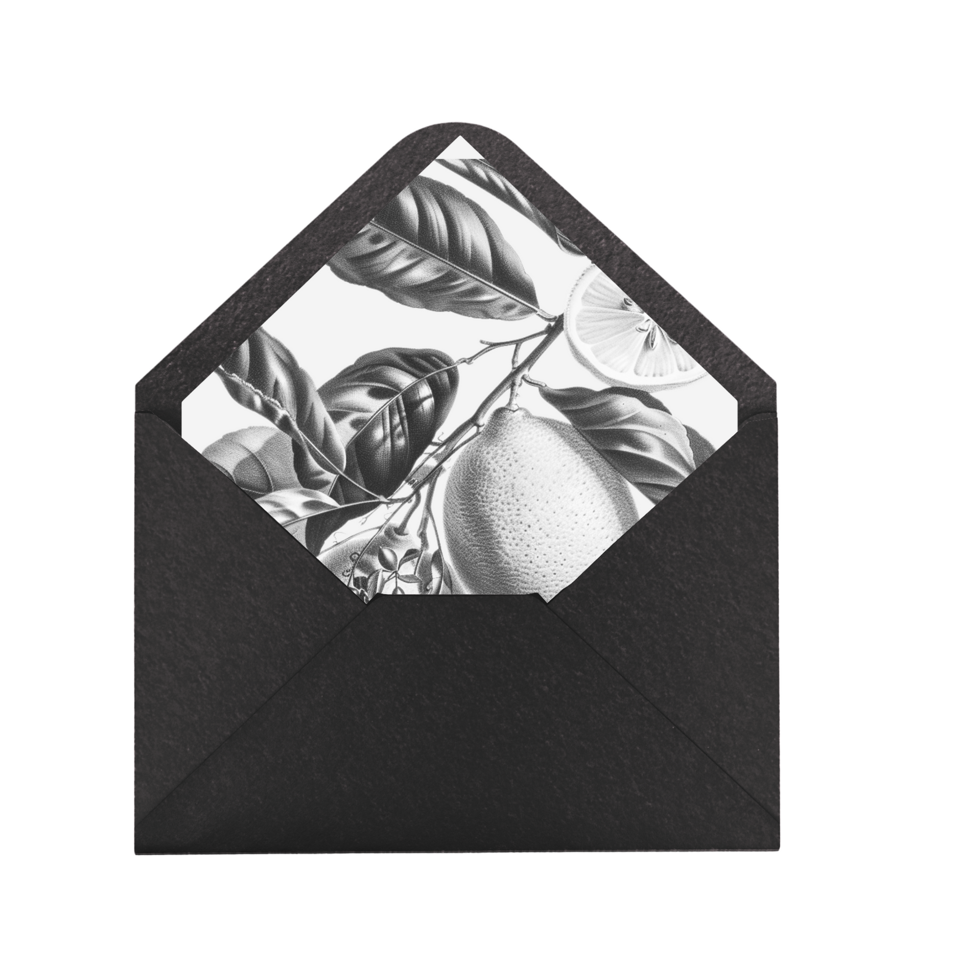 Monochrome Lemons Envelope Liner