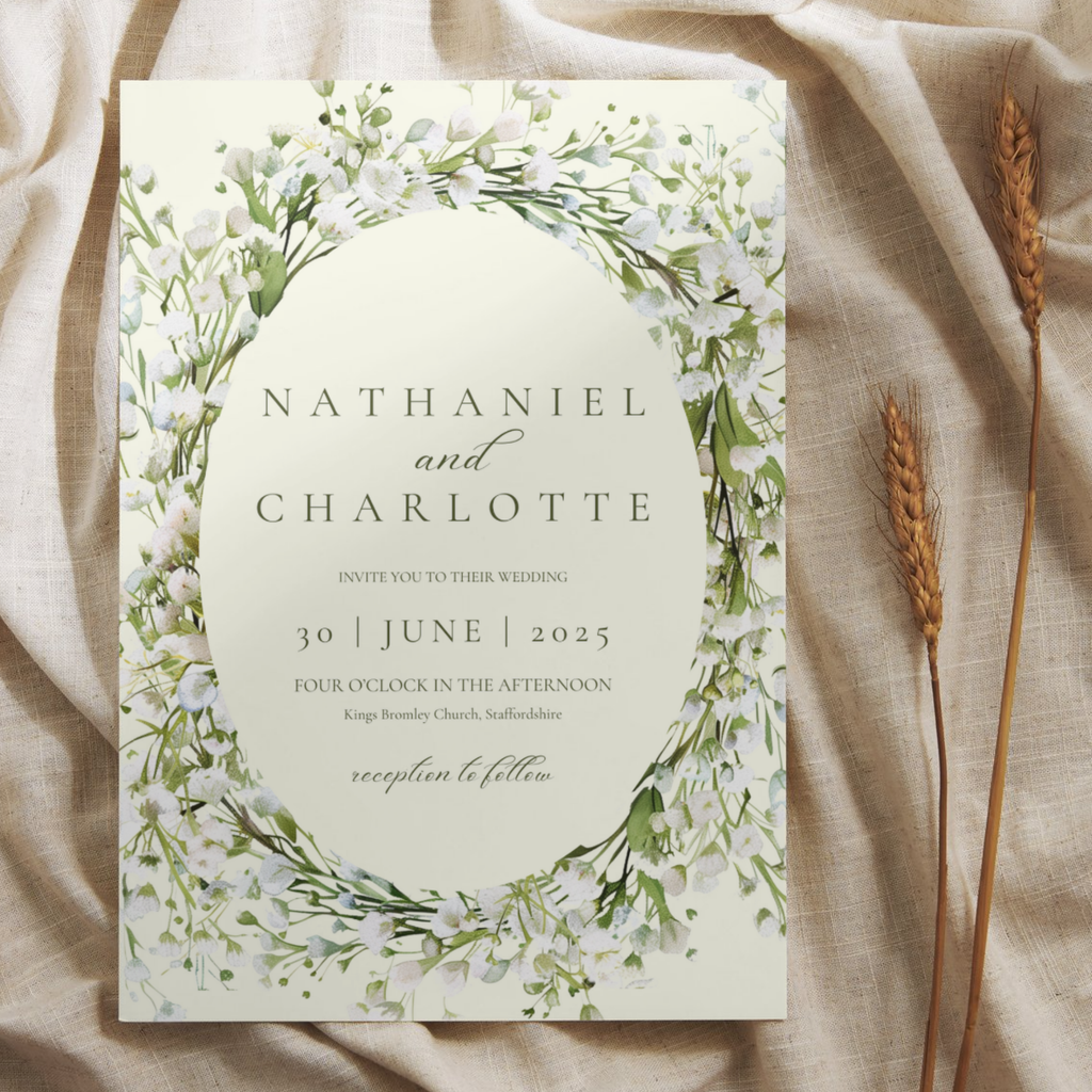 Baby's Breath Gypsophila Invite & RSVP