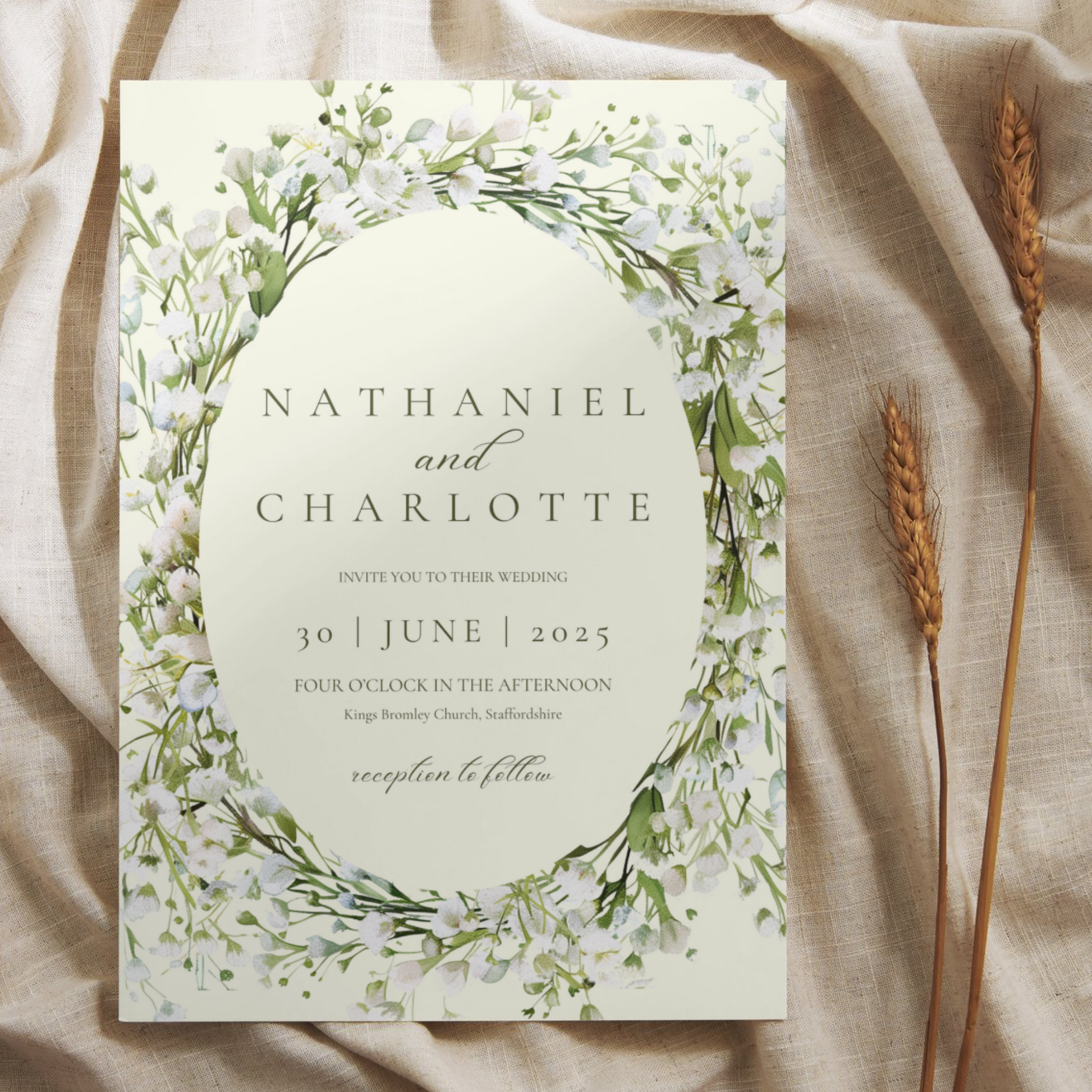 Baby's Breath Gypsophila Invite & RSVP