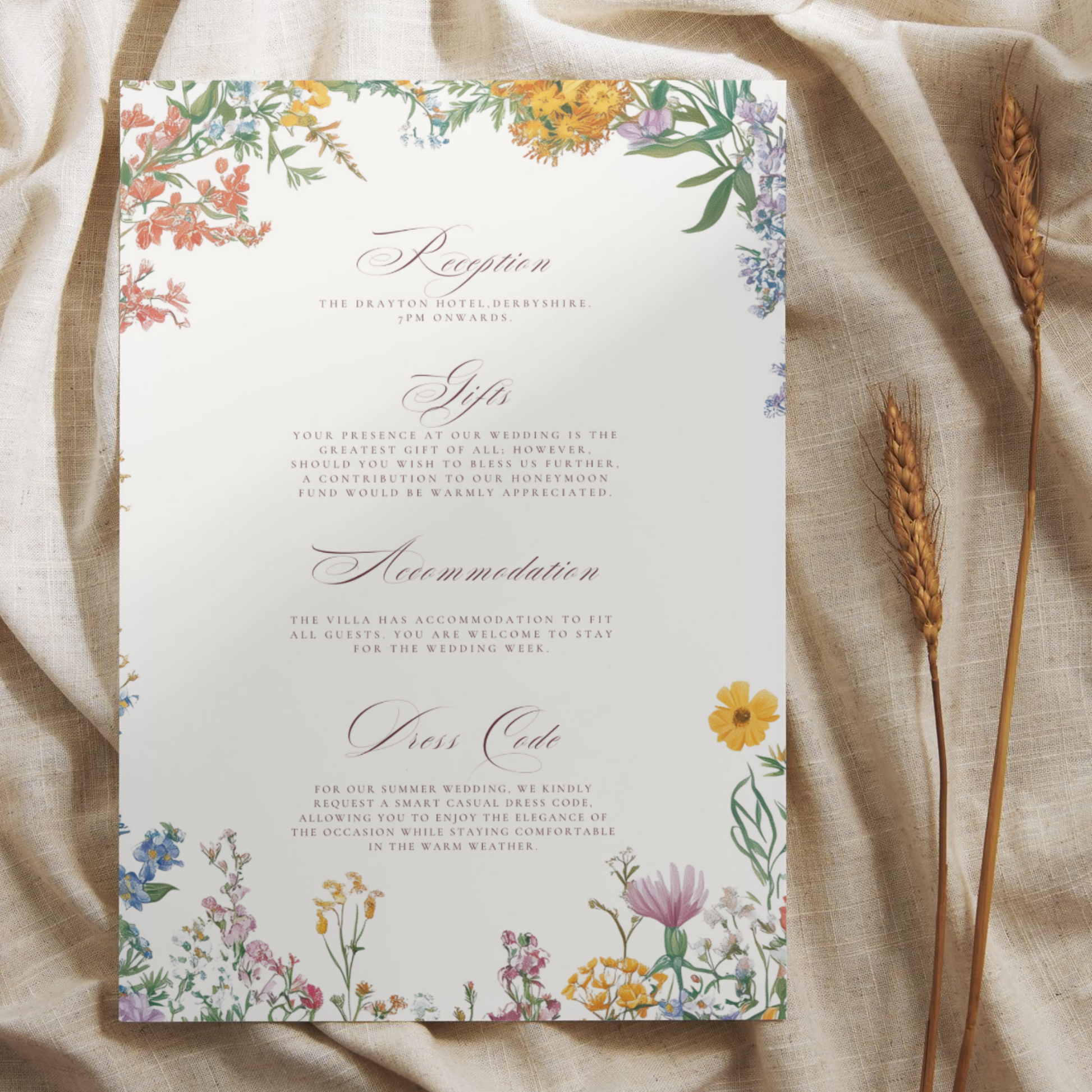Pastel Floral Arch Invite & RSVP