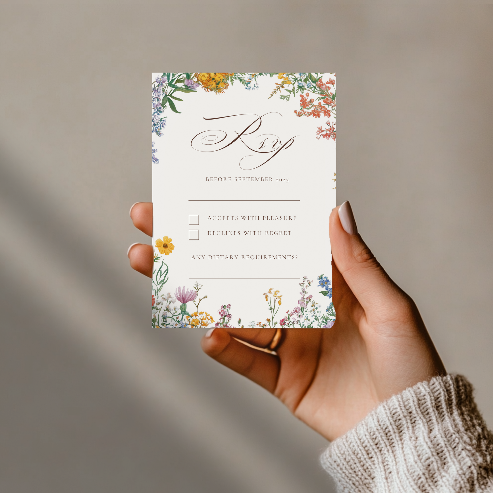 Pastel Floral Arch Invite & RSVP