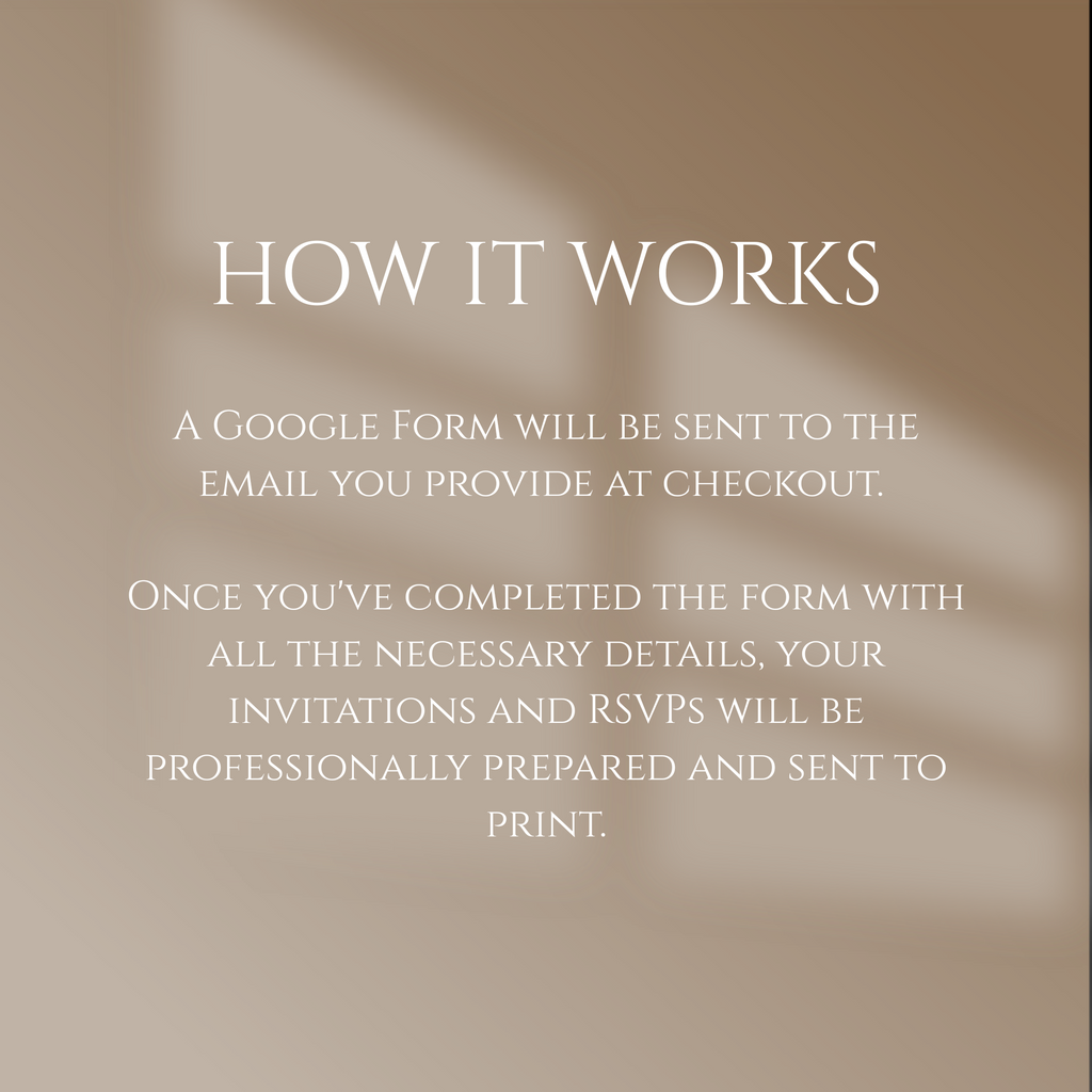 Gold Script Invite & RSVP