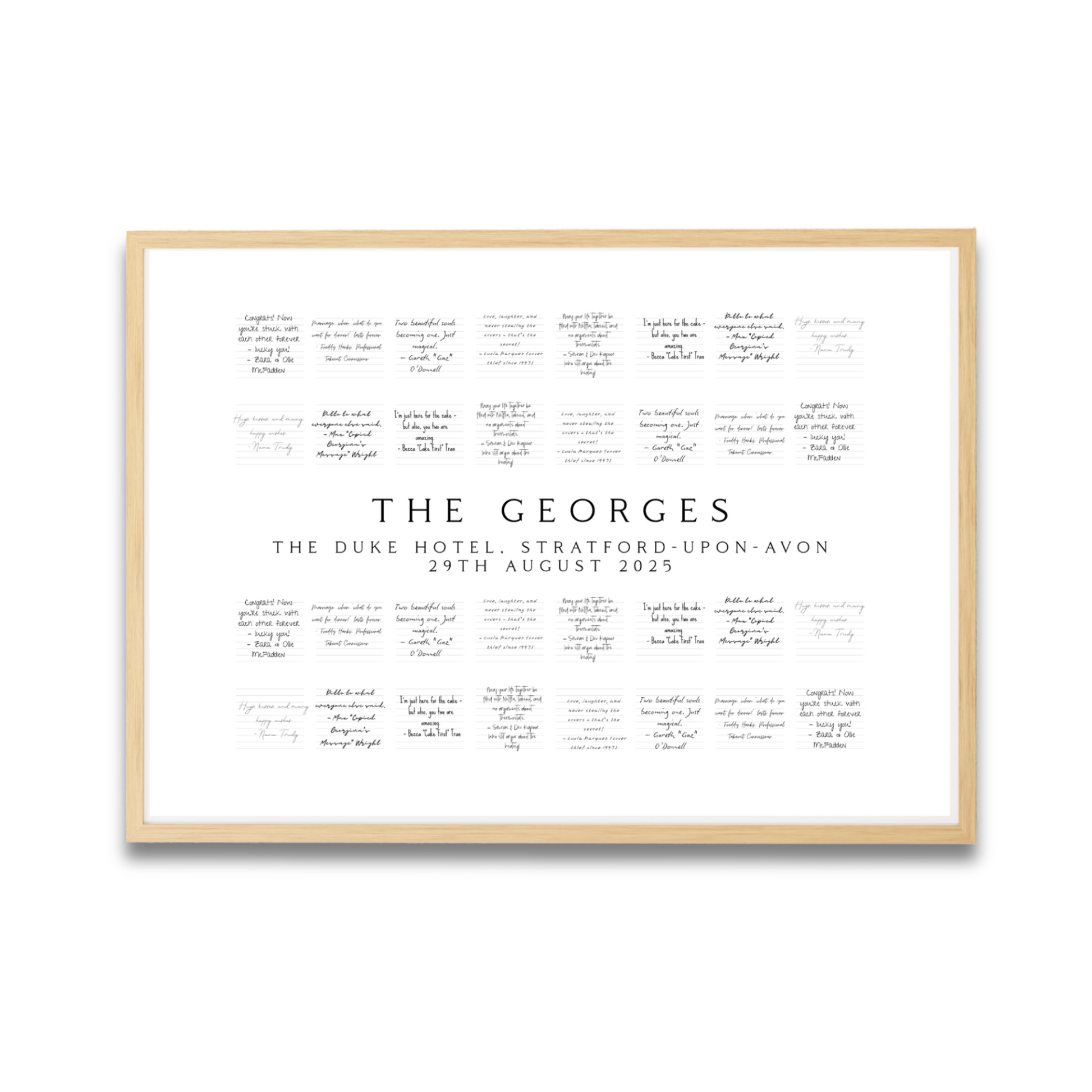 Wedding Guest Book Alternative – Signable Art Print (White)