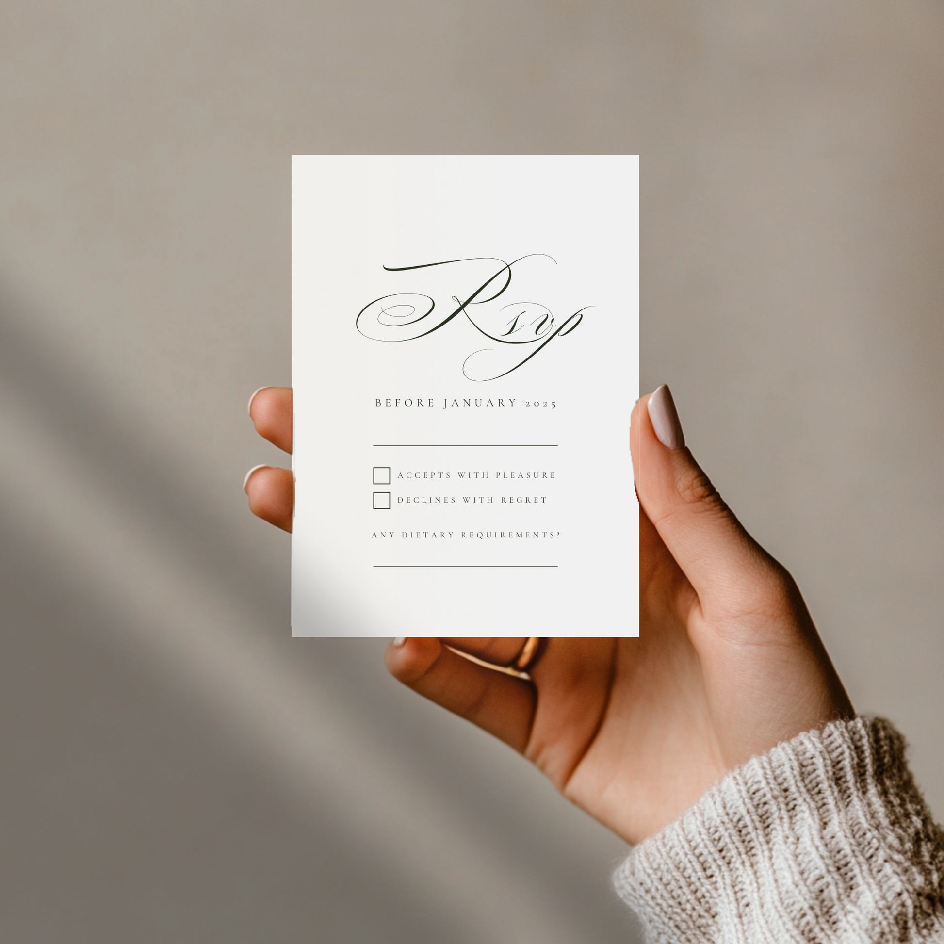 Monochrome Tuscany Invite & RSVP