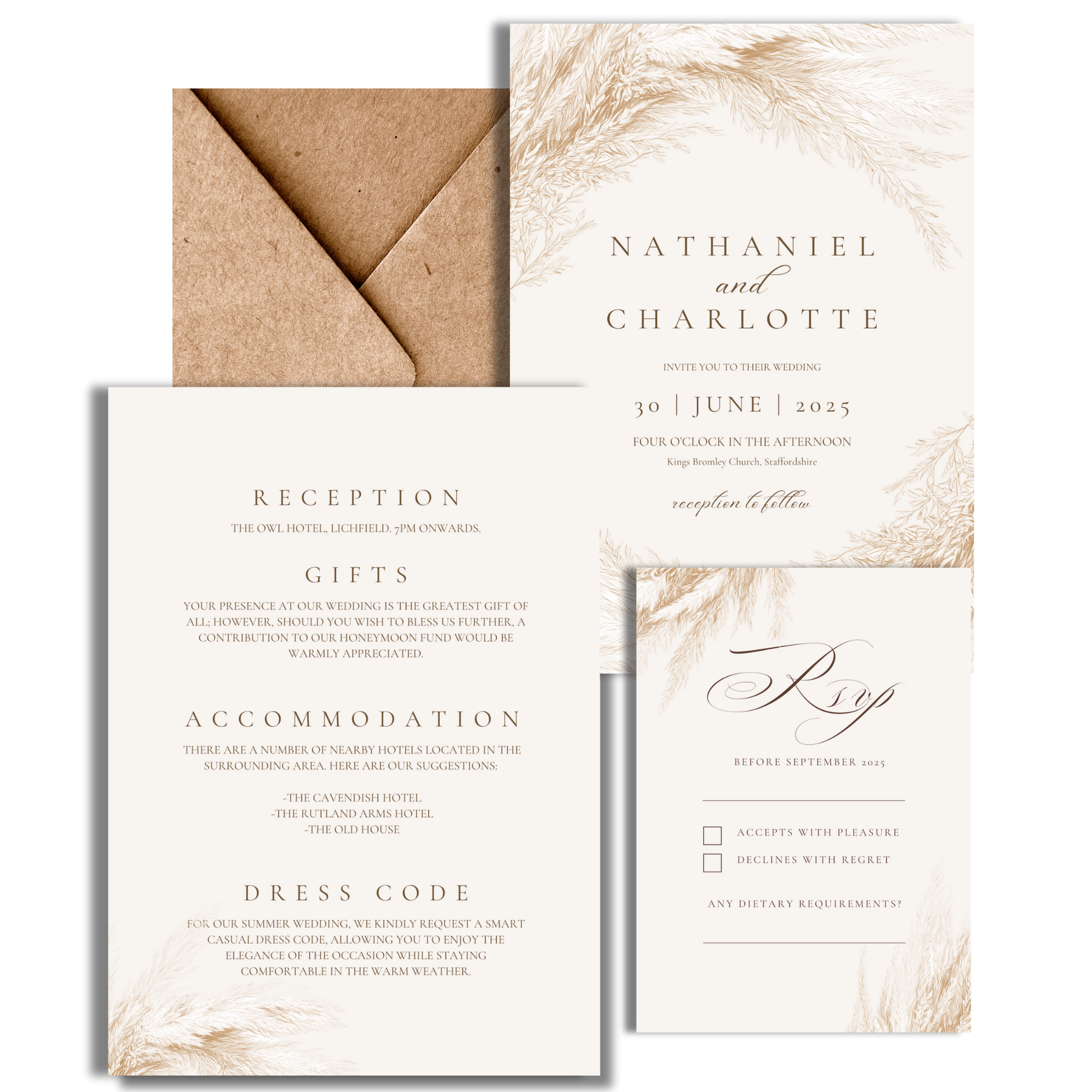 Pampas Invite & RSVP