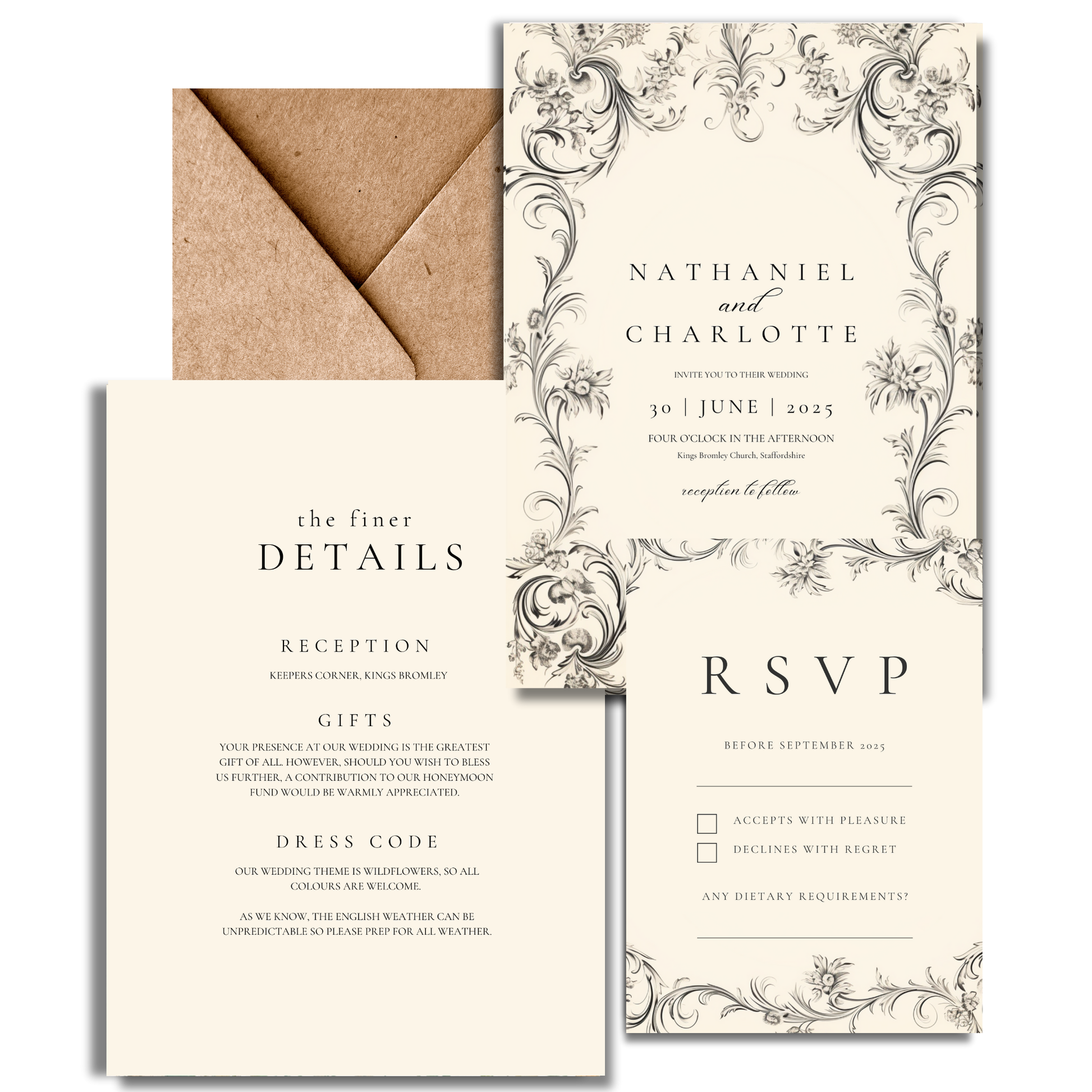 Rococo Frame Invite & RSVP