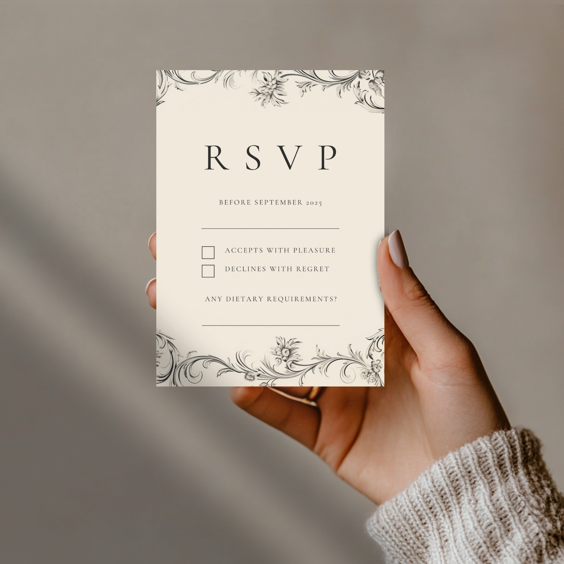 Rococo Frame Invite & RSVP